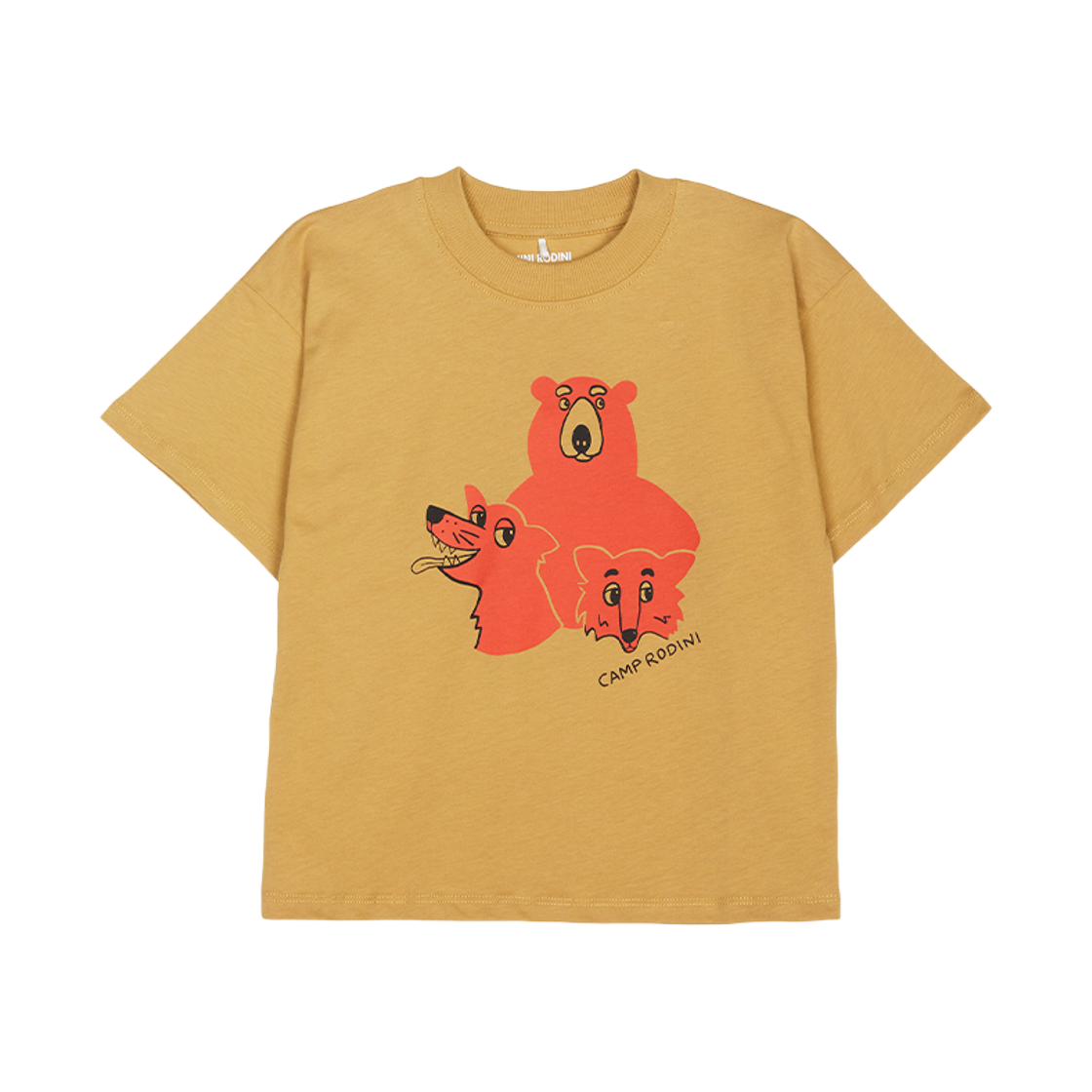 (키즈) 미니 로디니 숏 슬리브 티셔츠 베이지((Kids) Mini Rodini Short Sleeve T-Shirt Beige)