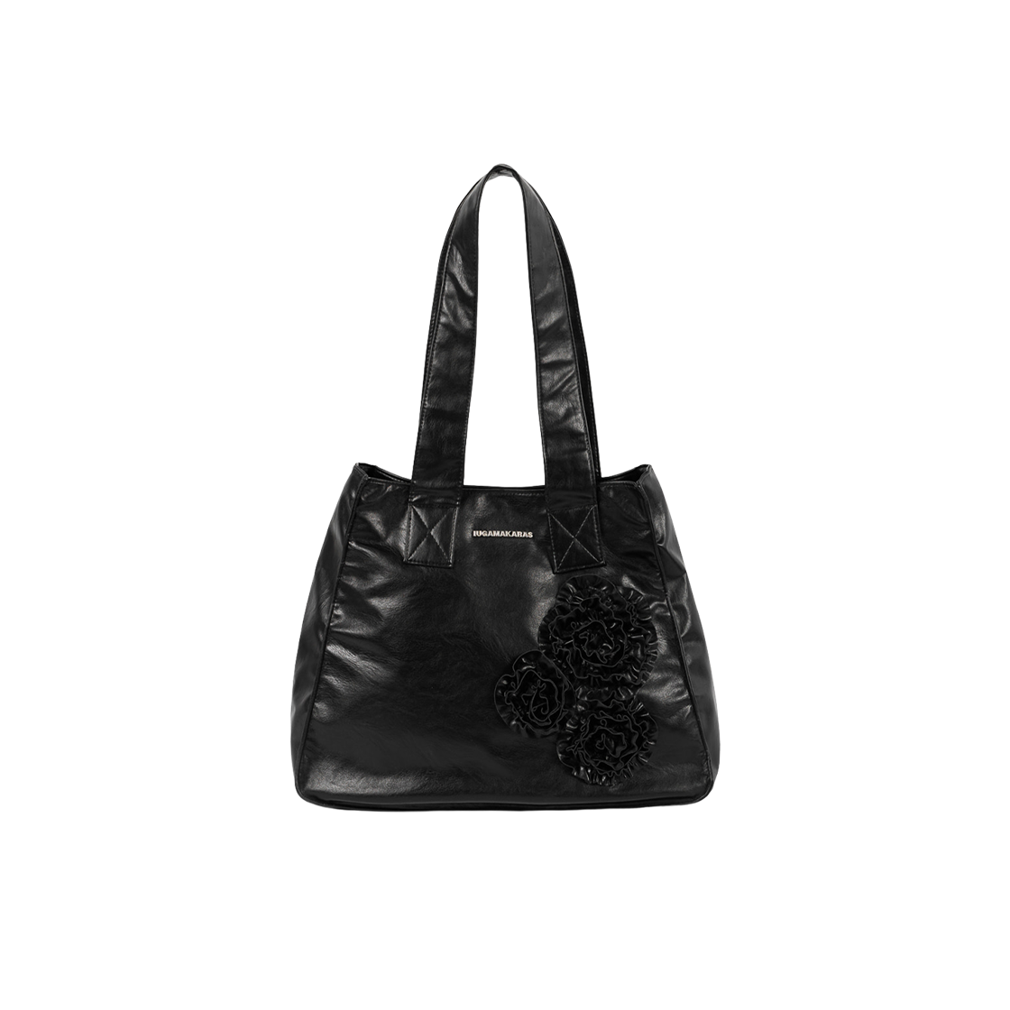 이우가마카라스 플라워 레더 숄더백 블랙(Iugamakaras Flowers Leather Shoulder Bag Black)