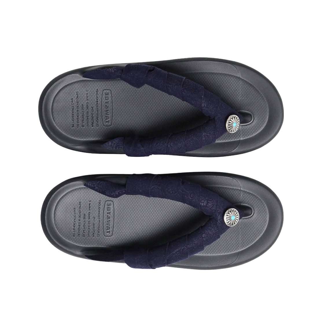 토앤토 x 프리즘웍스 플립플랍 제로비티 바이오 블랙(Taw&Toe x Frizmworks Flip Flop Zerovity Bio Black) - 2