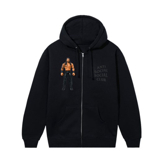 TI25B0502061 ASSC x WWE Roman Reigns Zip Hoodie Black