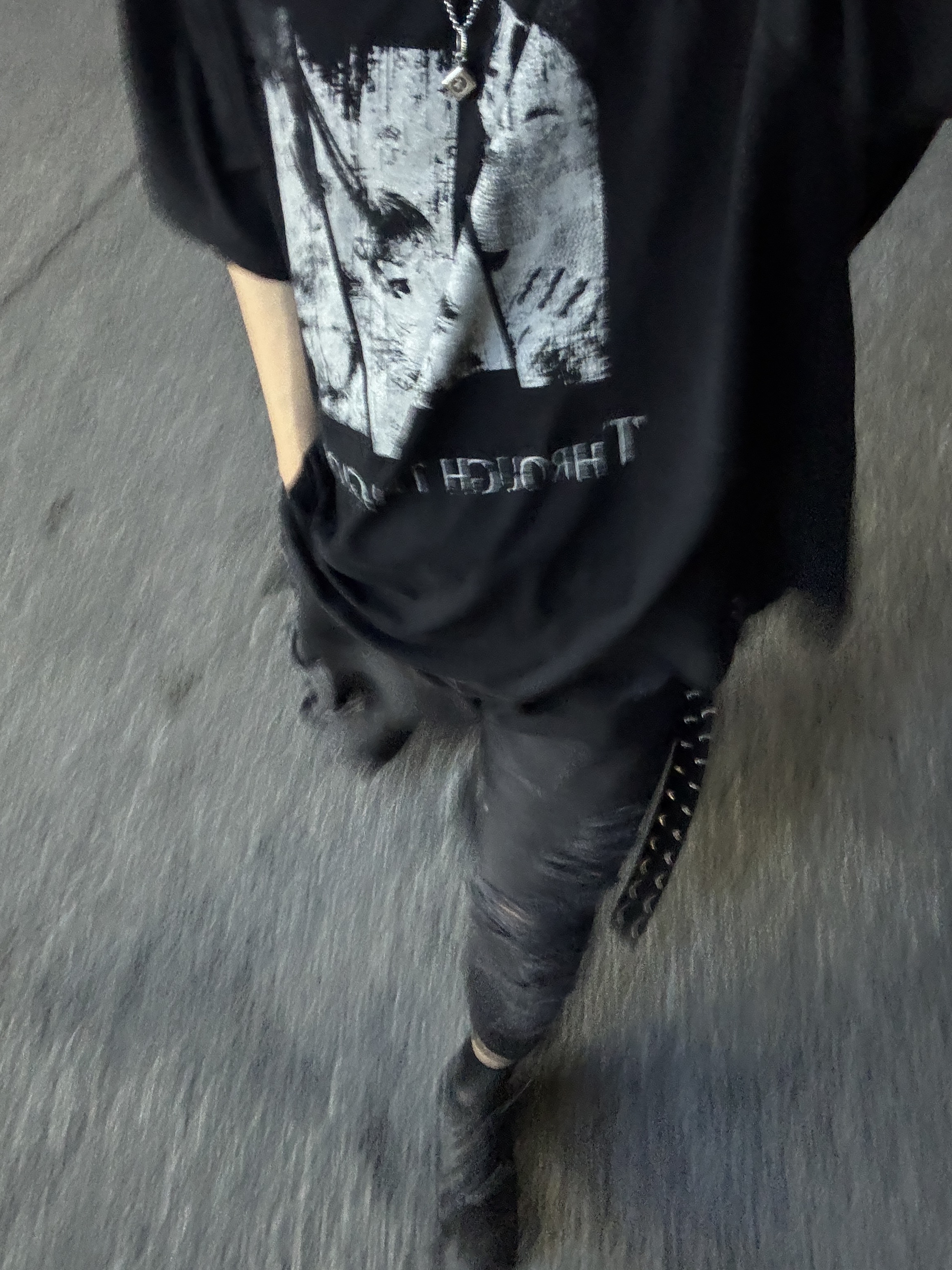 Kamien x MJD Double Hole Belt Black Shearling Calfskin, [프리오더] Polyteru 925 Silver Pendant Dice 착용 스타일