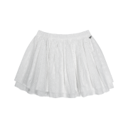 COYSEIO Flower Punching Skirt White