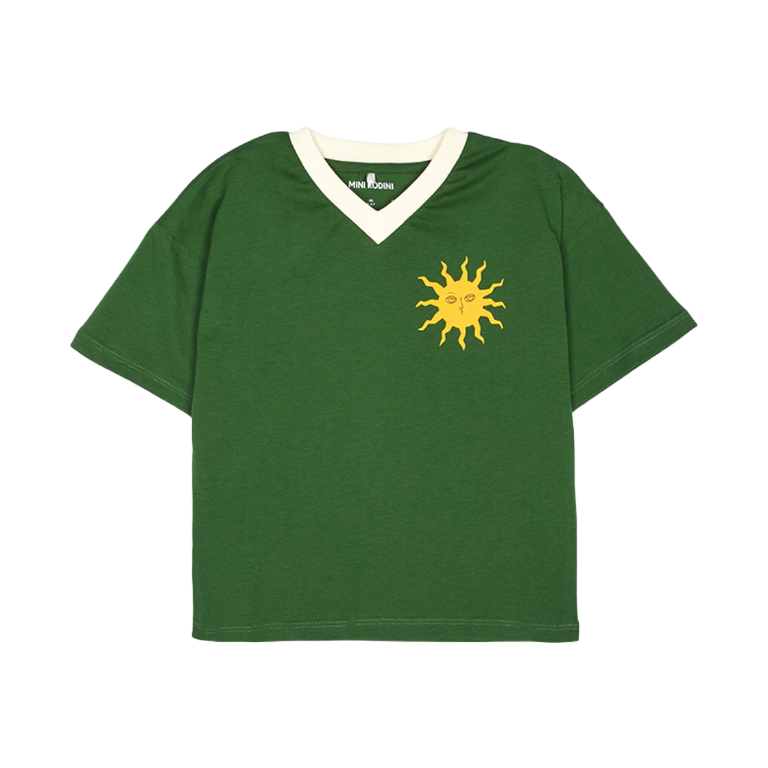 (키즈) 미니 로디니 숏 슬리브 티셔츠 그린((Kids) Mini Rodini Short Sleeve T-Shirt Green)