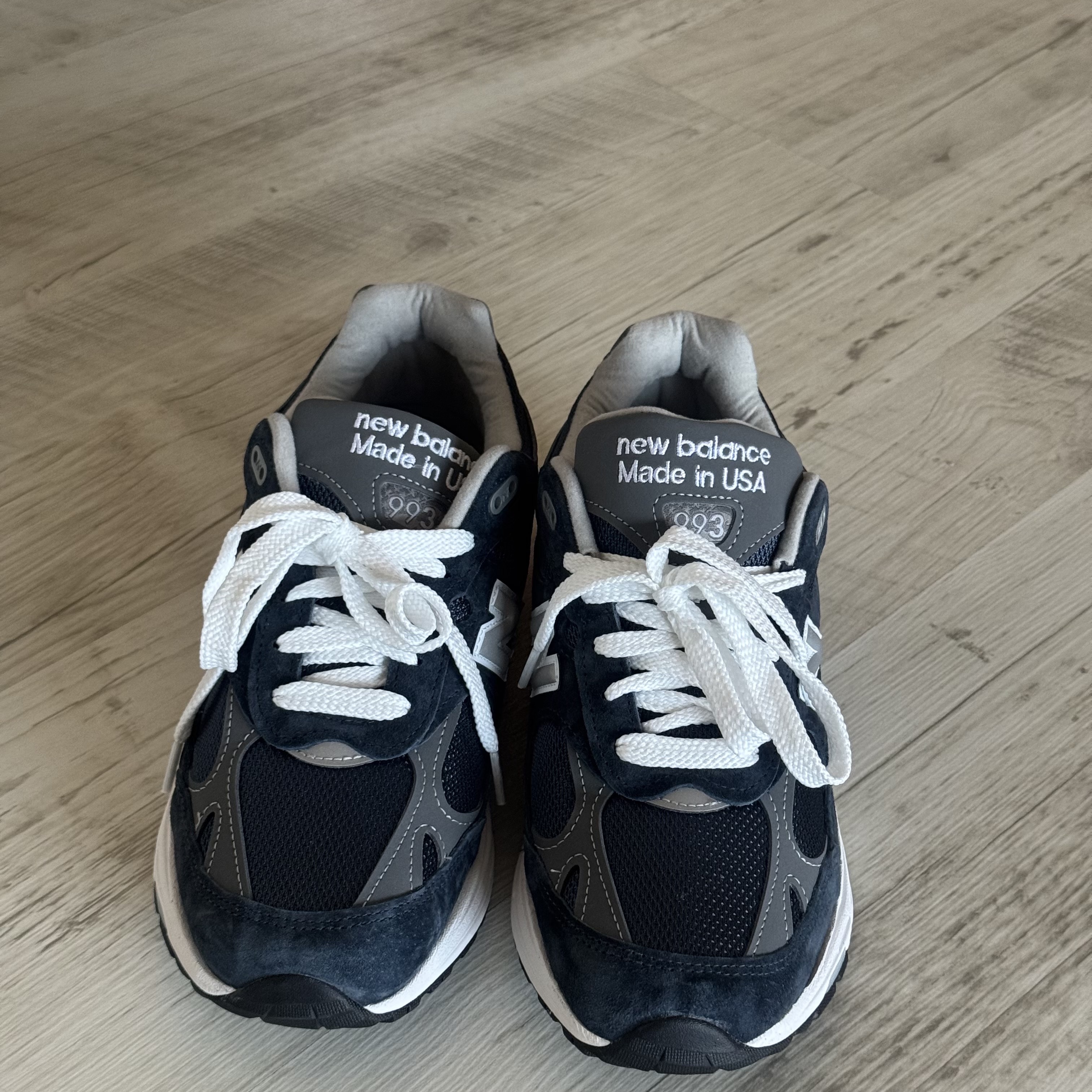 New Balance 993 Made in USA Navy - D Standard 착용 스타일