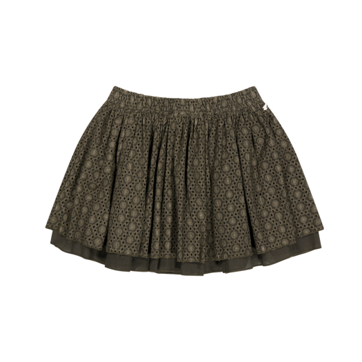 SU2502SR81 COYSEIO Flower Punching Skirt Brown