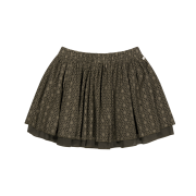 COYSEIO Flower Punching Skirt Brown