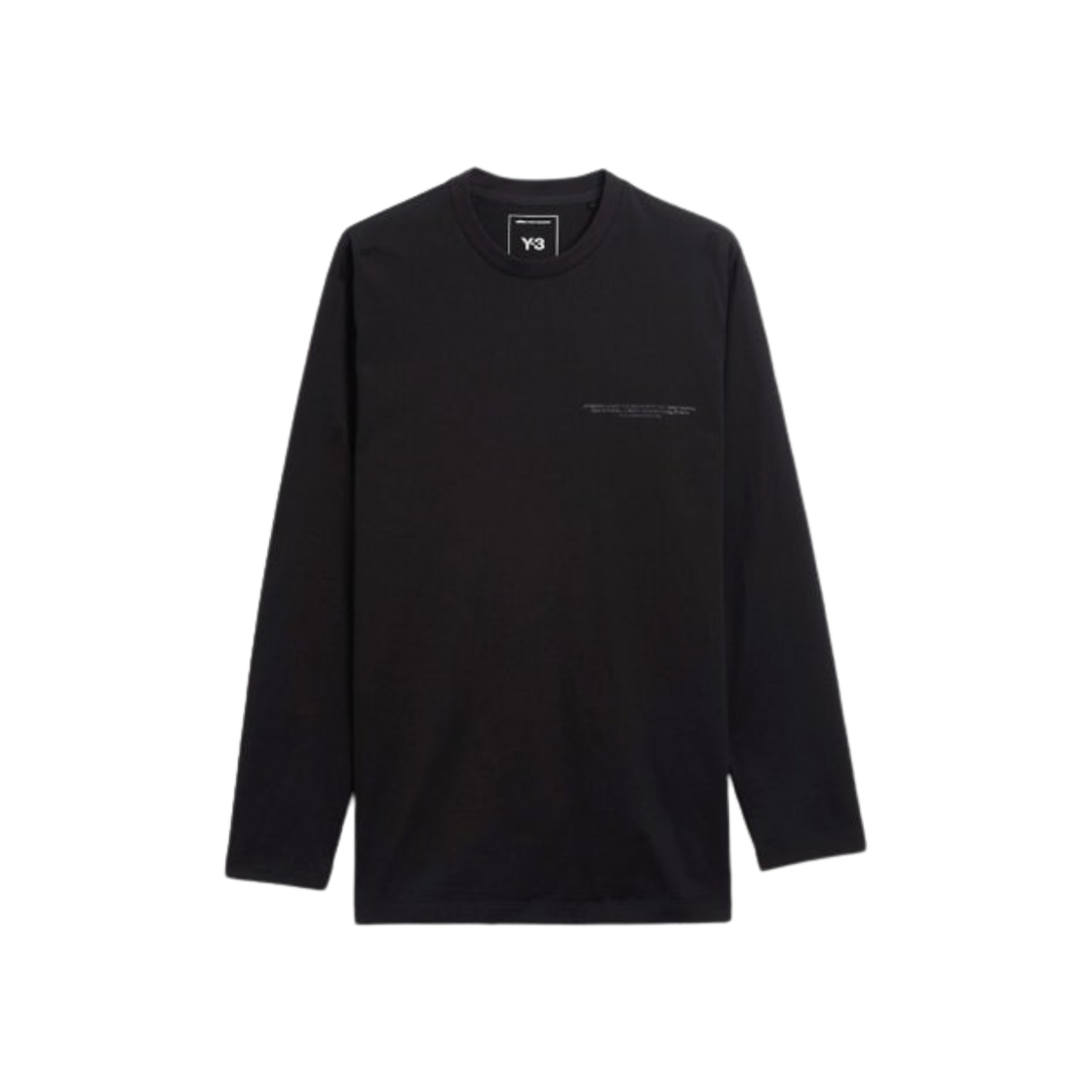 JE9280 Y-3 Logo Long Sleeve T-Shirt Black