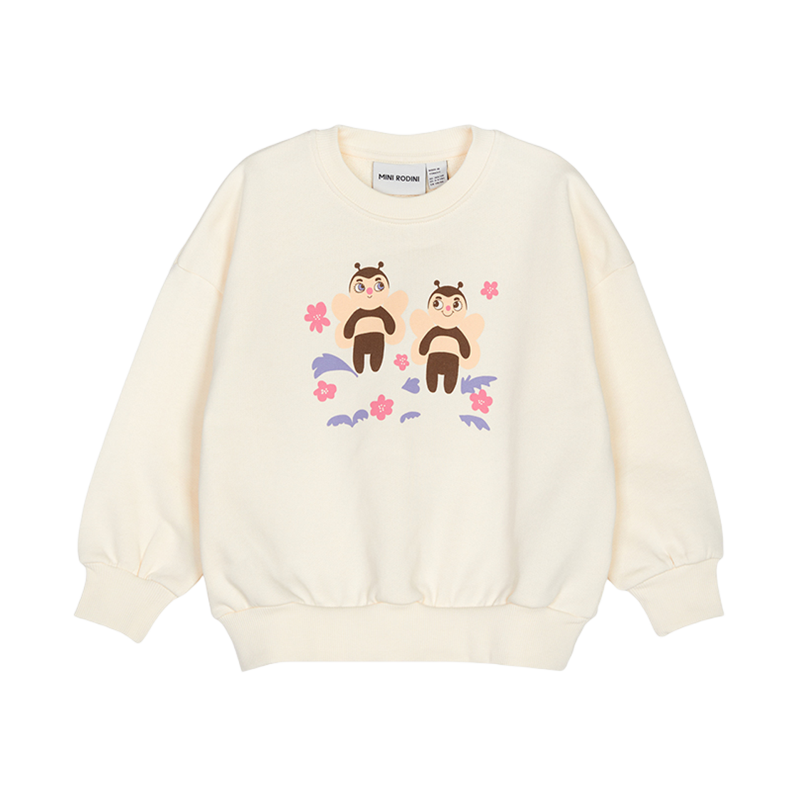 (키즈) 미니 로디니 스웨트셔츠 아이보리((Kids) Mini Rodini Sweatshirt Ivory)
