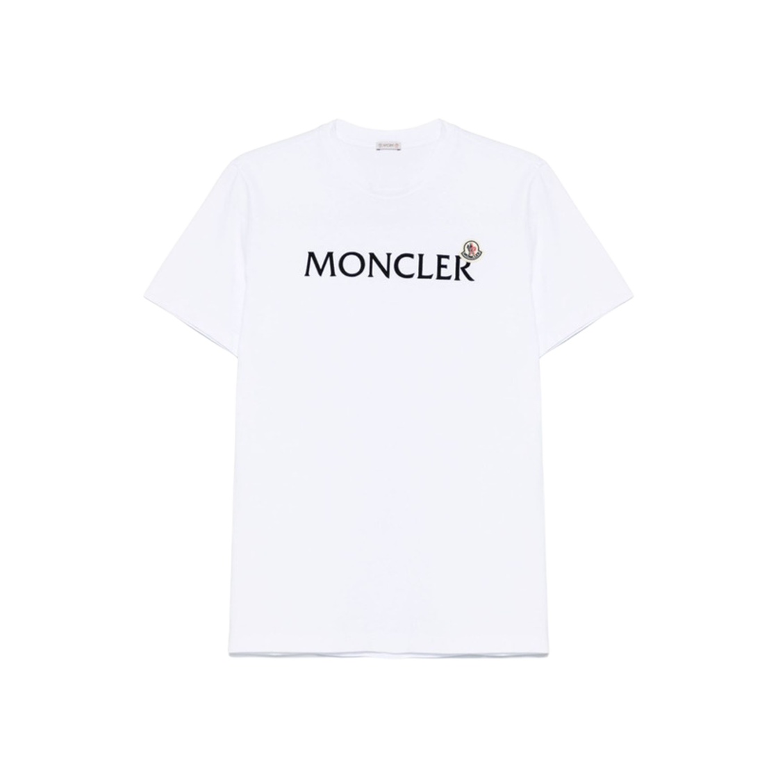 몽클레르 로고 패치 코튼 티셔츠 화이트 - 25SS(Moncler Logo Patch Cotton T-Shirt White - 25SS)