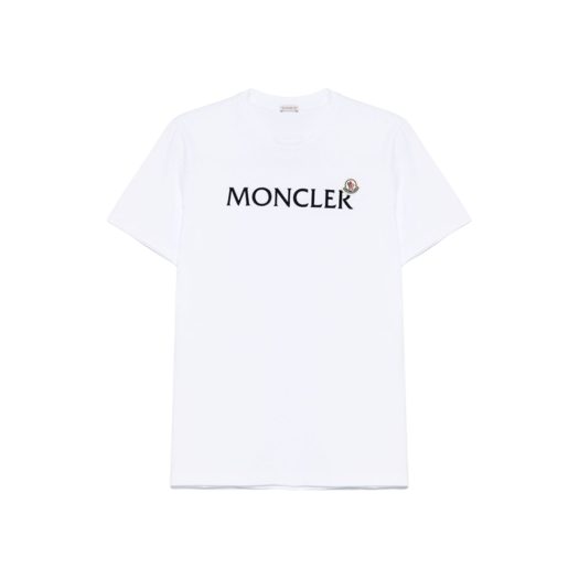 K1-091-8C00075-8390T-001 Moncler Logo Patch Cotton T-Shirt White - 25SS