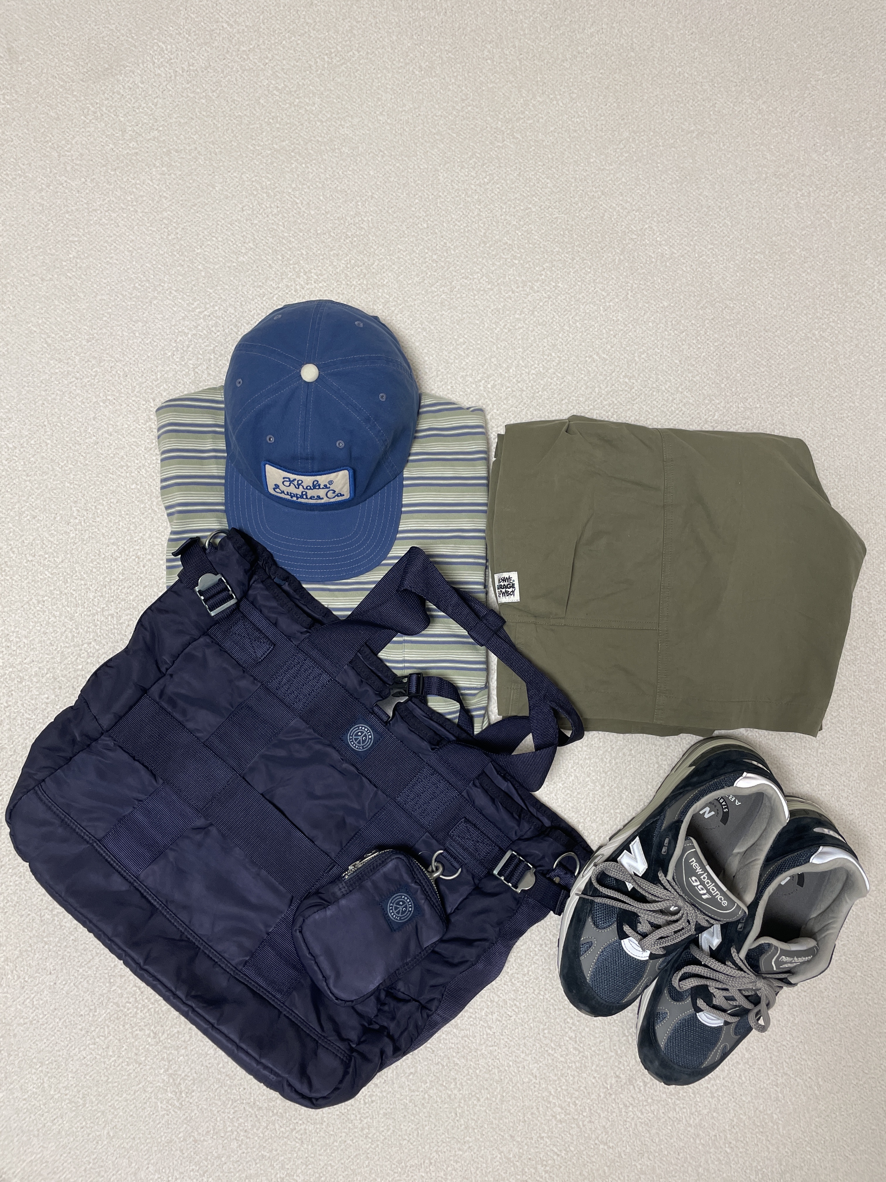 New Balance 991 Made in UK Navy 착용 스타일 - 1