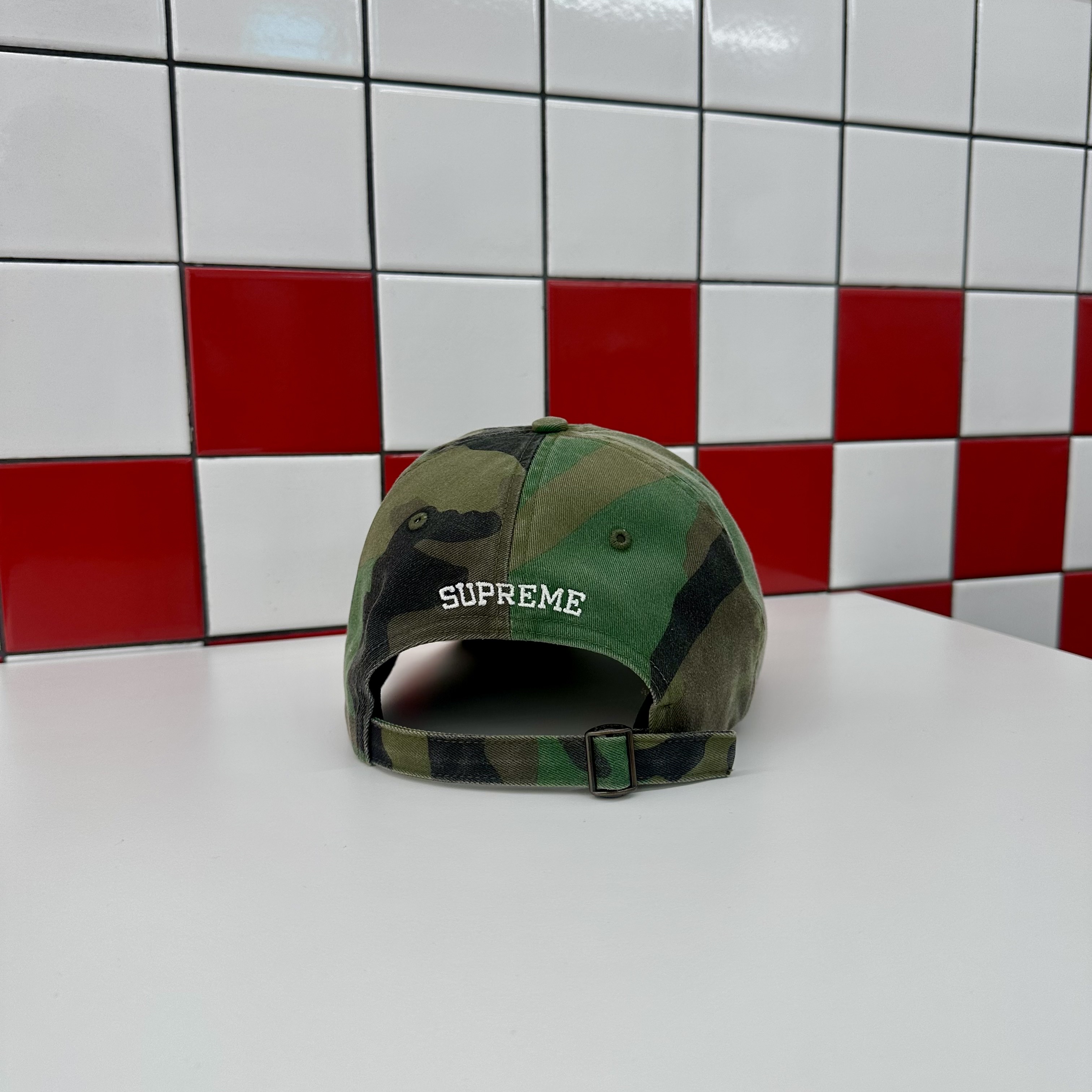 Supreme Pigment Print S Logo 6-Panel Woodland Camo - 20SS 착용 스타일 - 3