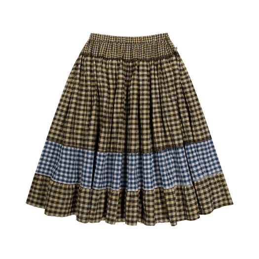 SU2502SR82 COYSEIO Mori Check Skirt Brown