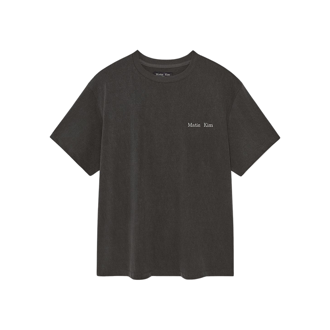 마뗑킴 빈티지 워시드 로고 탑 차콜(Matin Kim Vintage Washed Logo Top Charcoal)