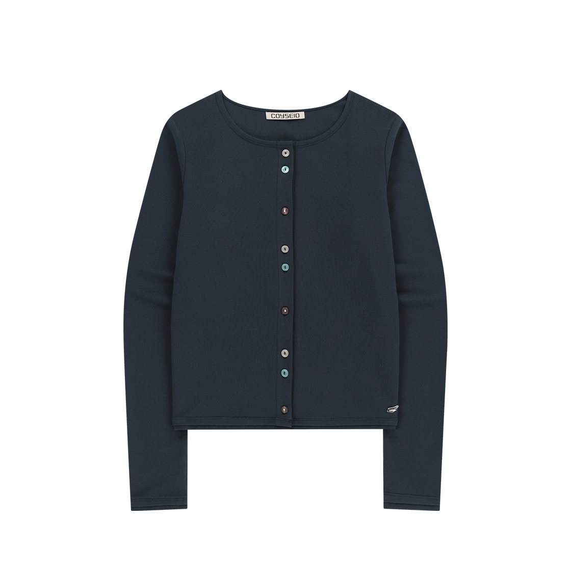코이세이오 로우 엣지 가디건 네이비(COYSEIO Raw Edge Cardigan Navy)