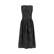 韓国大人気★elfelfelf archives 25ss ANGELIC STRIPE DRESS★ ANGELIC STRIPE DRESS [GRAY]