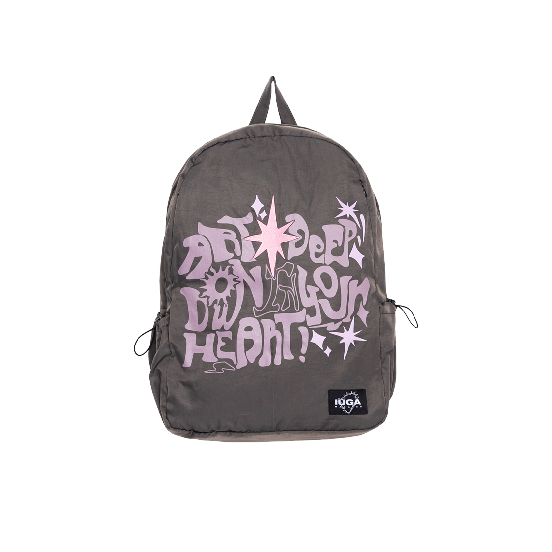 - Iugamakaras Printed Hidden Pocket Backpack Grey