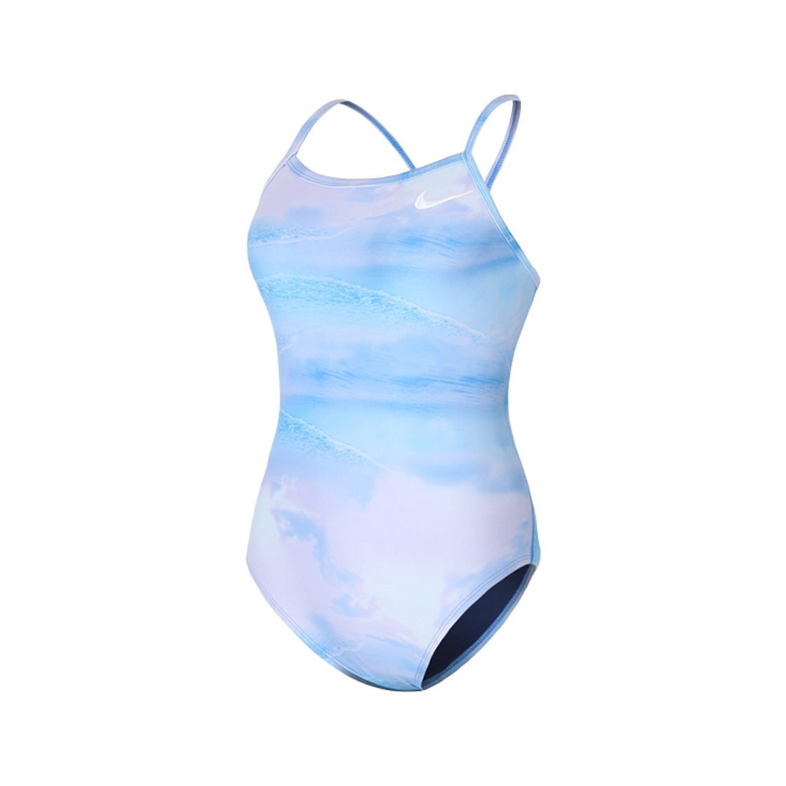 (W) 나이키 스윔 비포 미드나잇 레이서백 로우 레그 컷 라이트 포토 블루((W) Nike Swim Before Midnight Racerback Low Leg Cut Light Photo Blue)