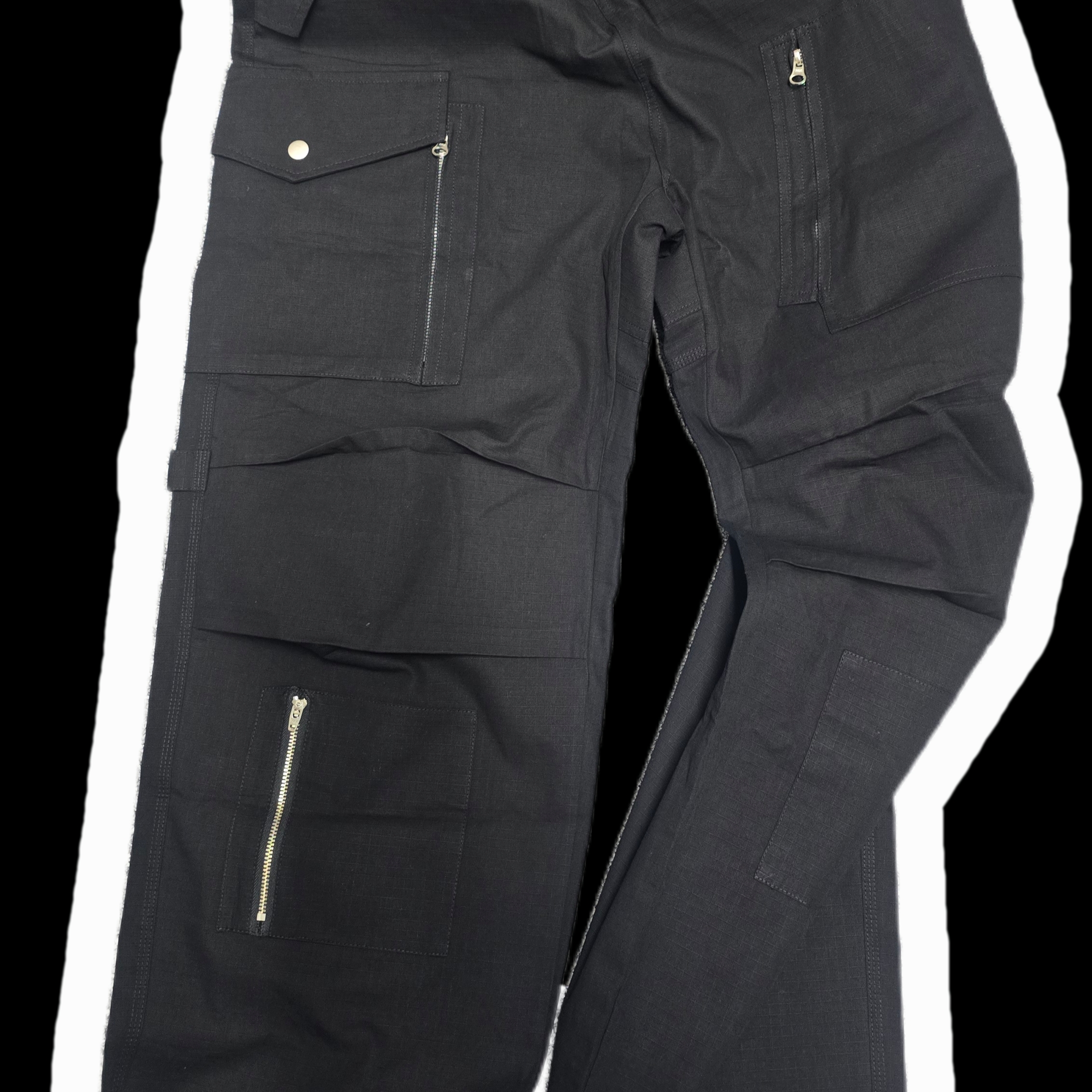 Flavorism Ripstop Parachute Cargo Pants Black 착용 스타일 - 1