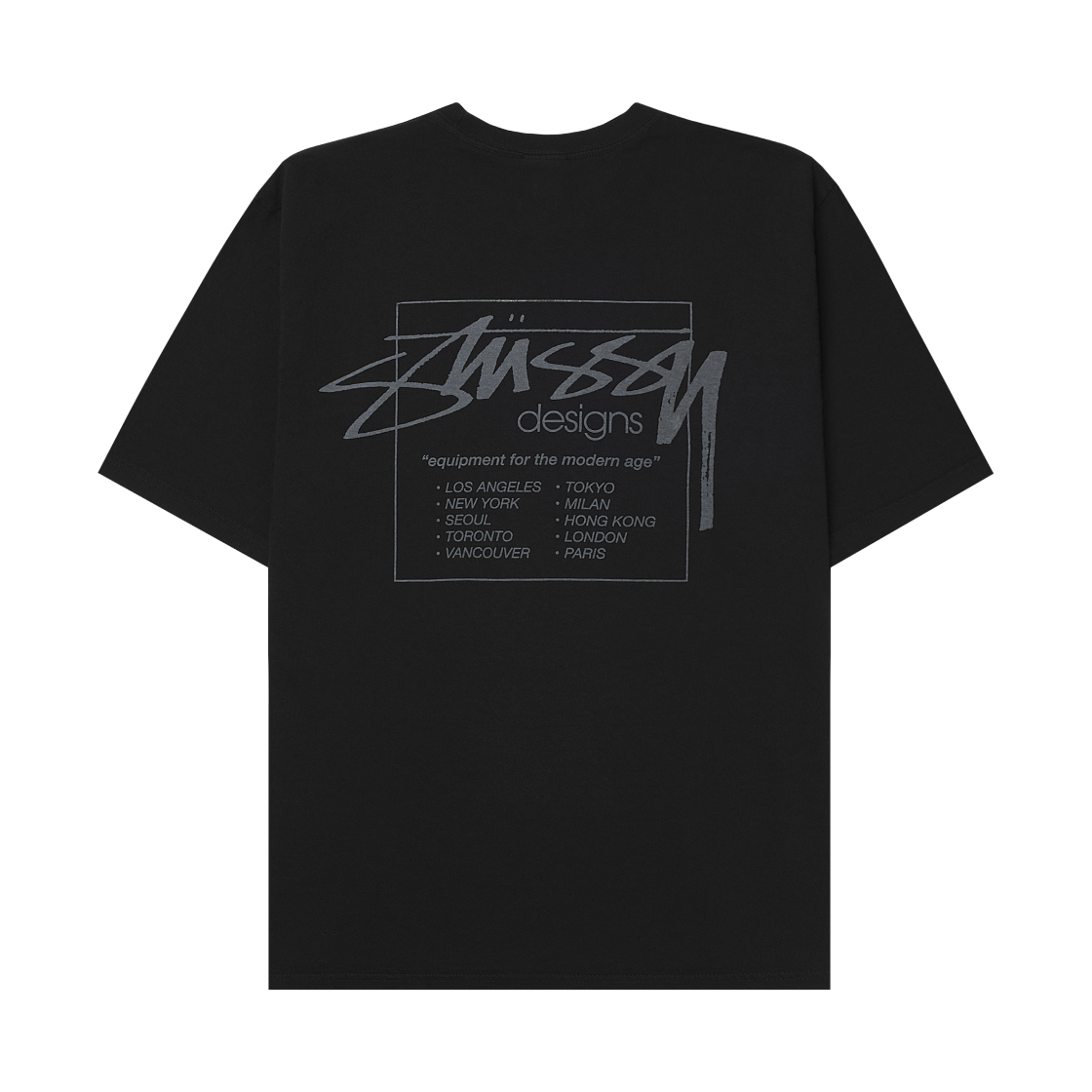 스투시 모던 에이지 피그먼트 다이드 티셔츠 블랙