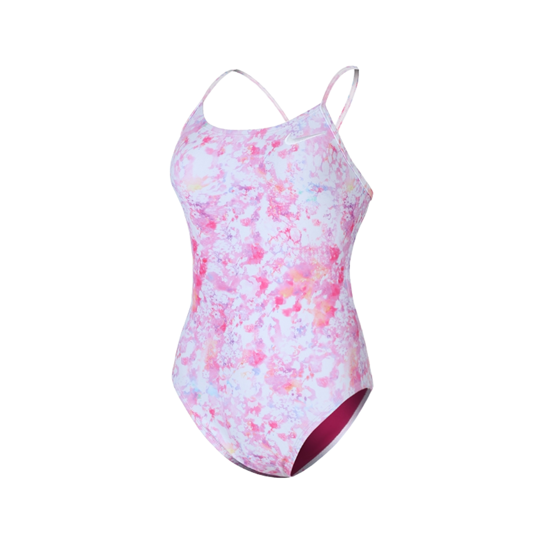 (W) 나이키 스윔 플로럴 블리스 라즈베리 컷아웃 메드 소프트 핑크((W) Nike Swim Floral Bliss Raspberry Cut Out Med Soft Pink)