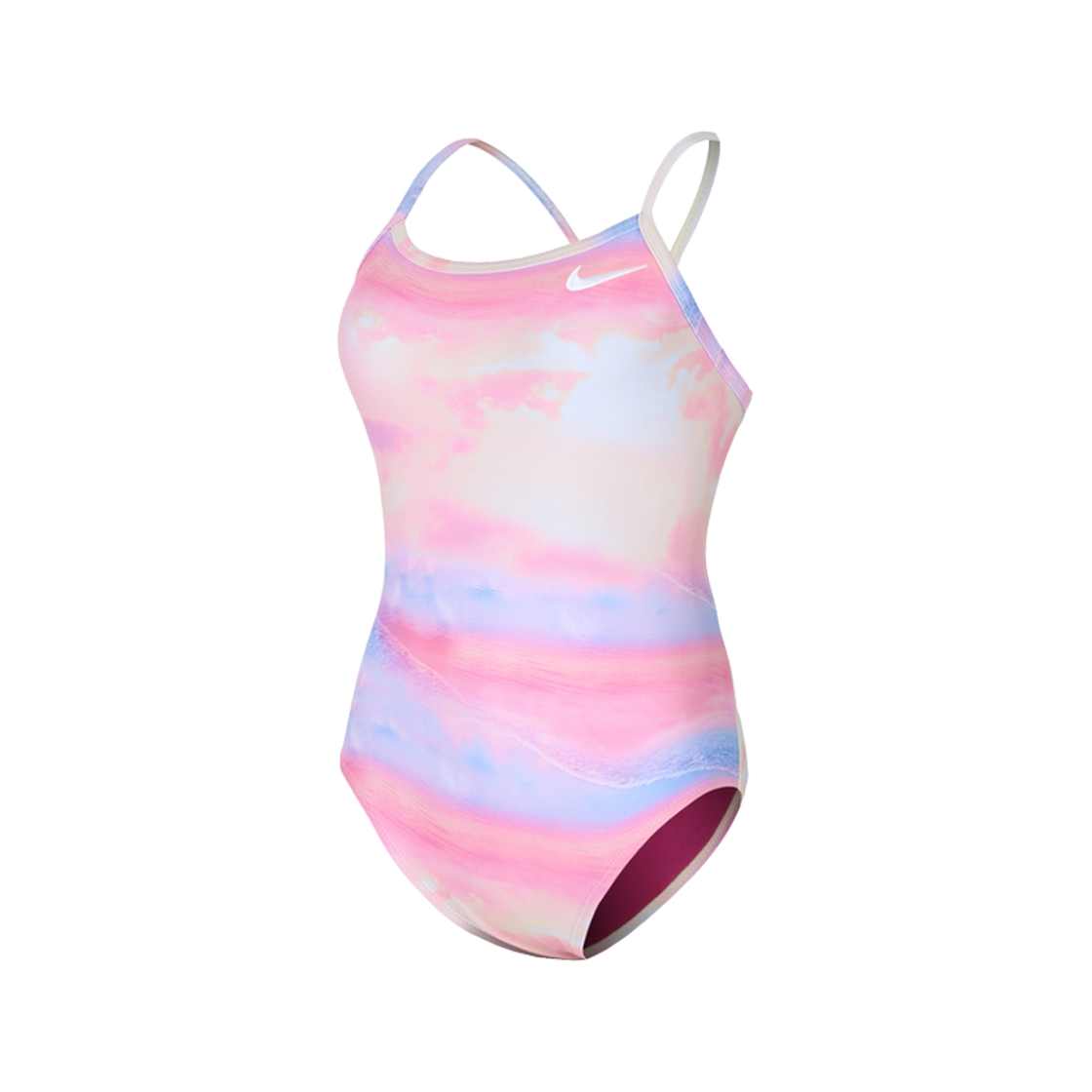 (W) 나이키 스윔 비포 선셋 레이서백 로우 레그 컷 시트론 펄스((W) Nike Swim Before Sunset Racerback Low Leg Cut Citron Pulse)