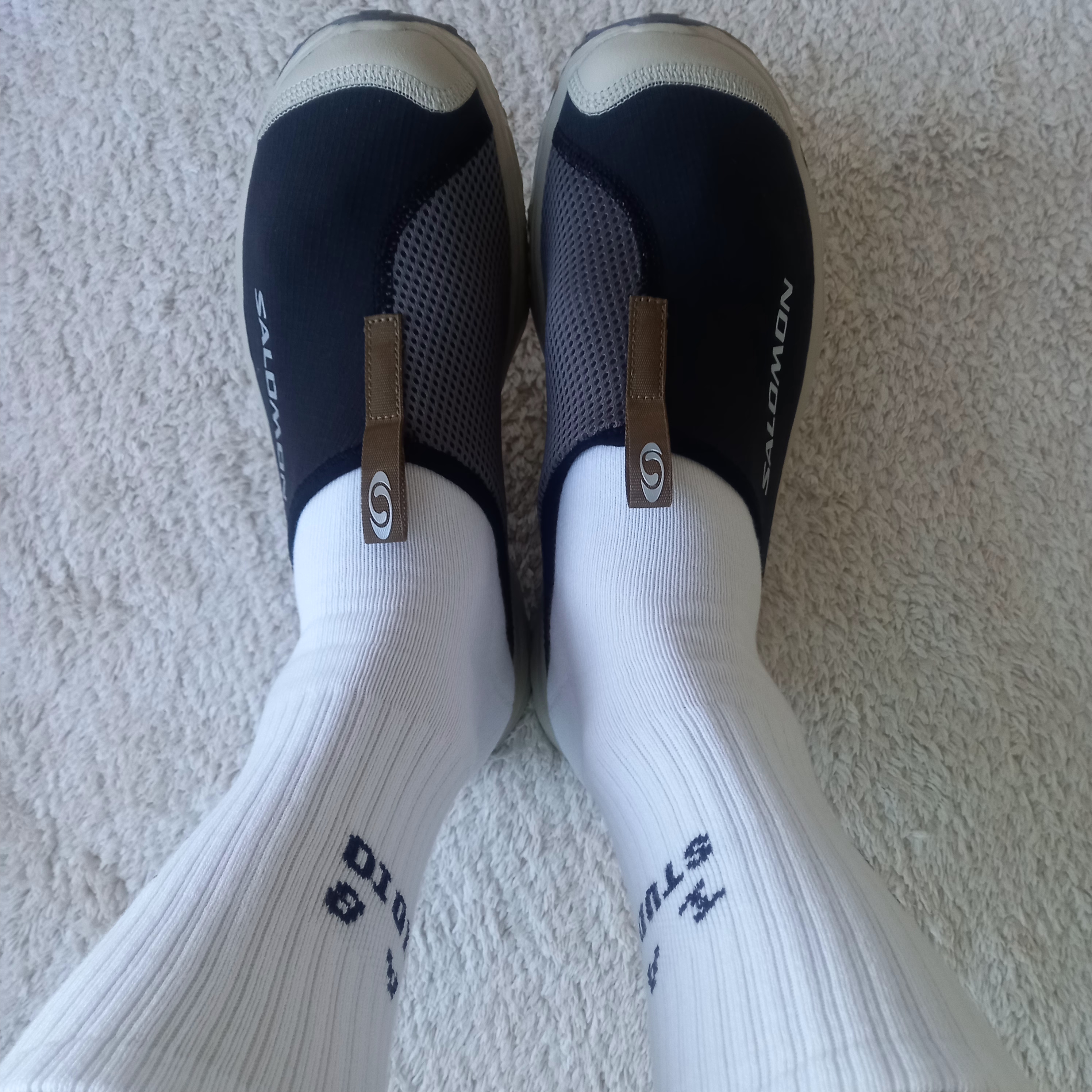 Salomon RX Slide 3.0 Pewter, Salomon RX Slide 3.0 Black Plum Kitten 착용 스타일 - 2