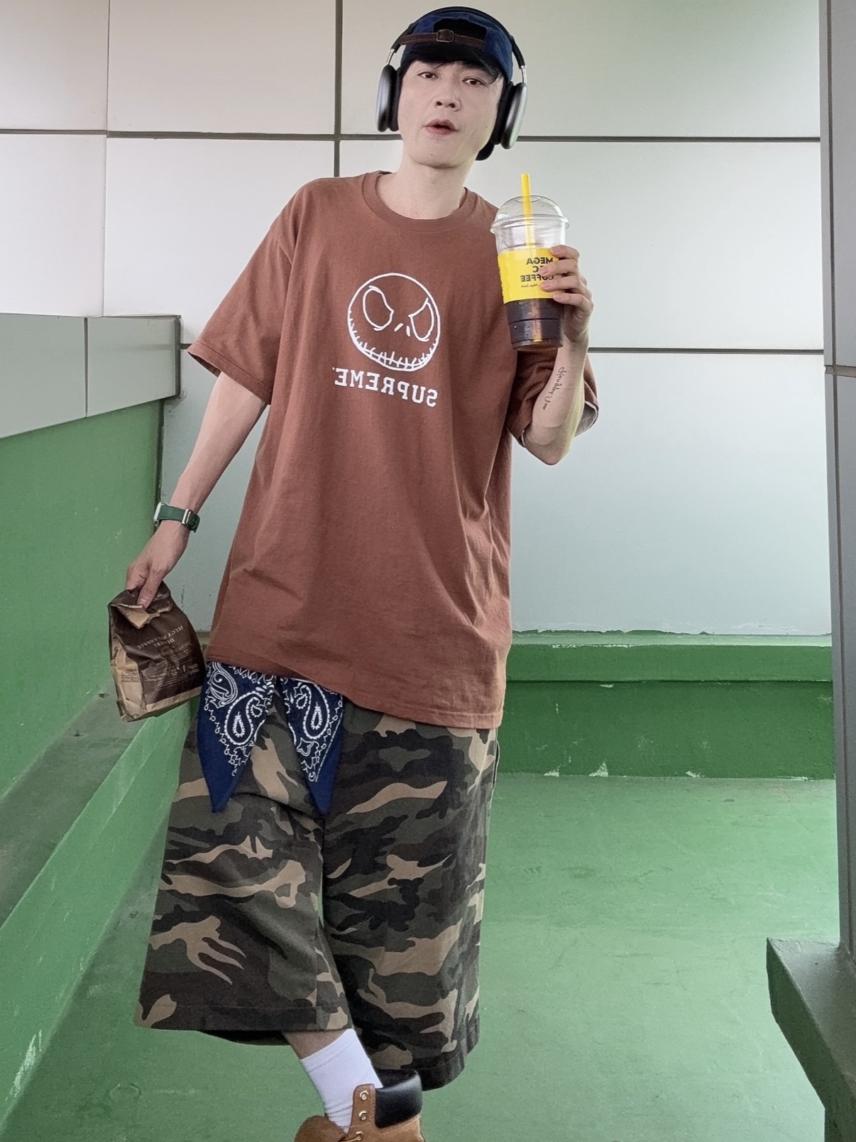 Timberland Premium 6 inch Waterproof Boot Wheat Nubuck - Medium, SLOW RECORD HOUSE Carpenter Bermuda Wide Camo Pants Vintage Green 착용 스타일 - 4