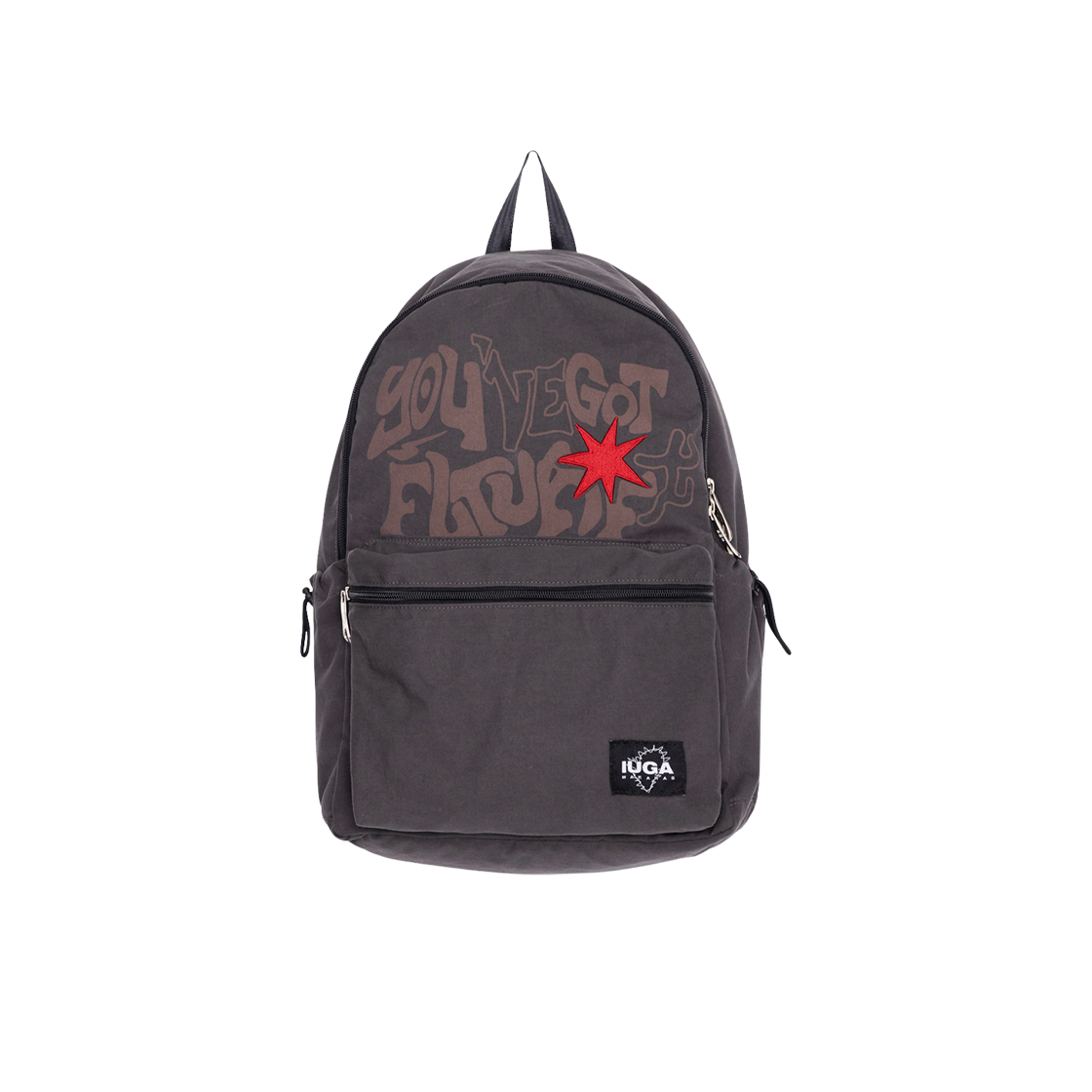 - Iugamakaras Printed Twill Pocket Backpack Grey