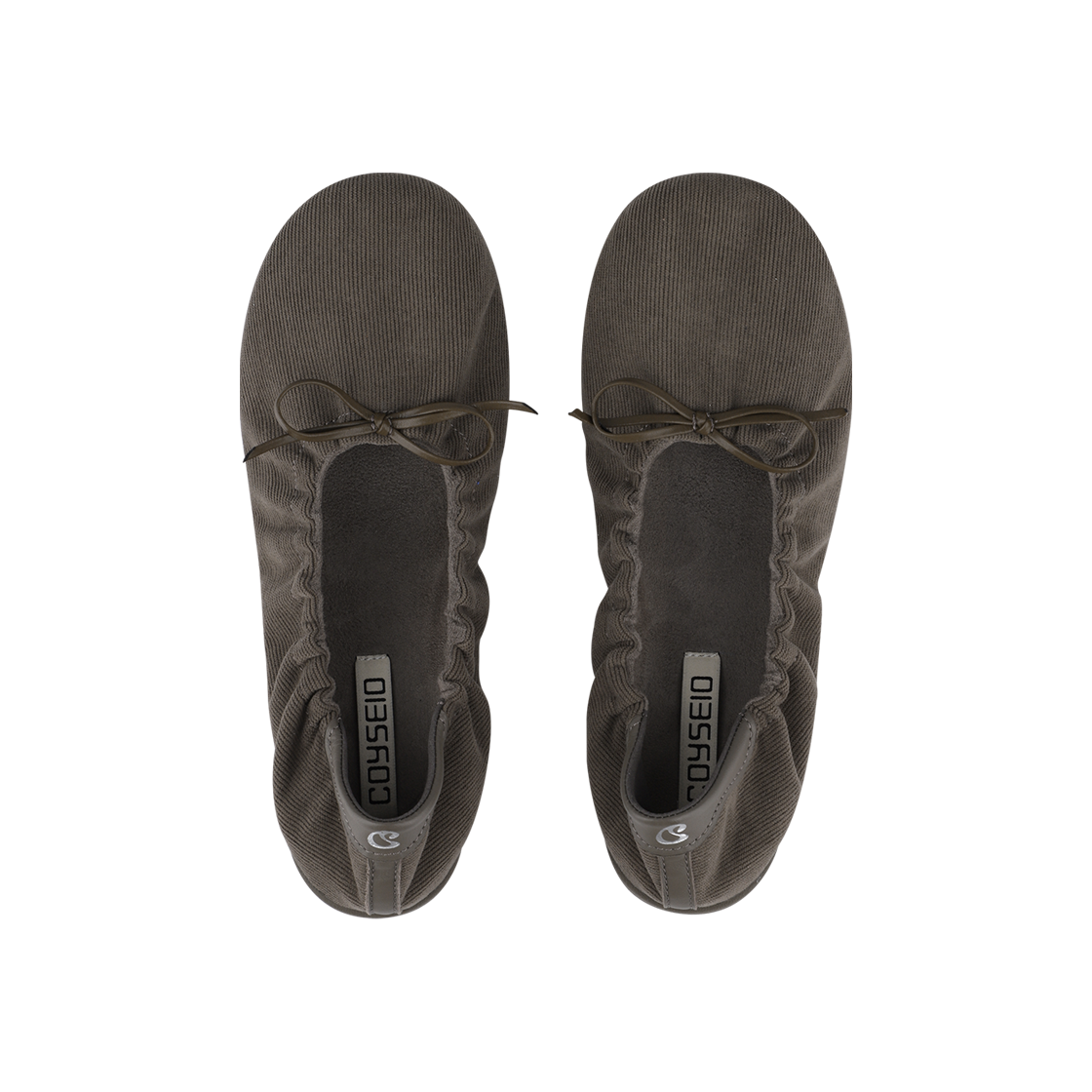 코이세이오 셔링 플랫 슈즈 브라운(COYSEIO Shirring Flat Shoes Brown)