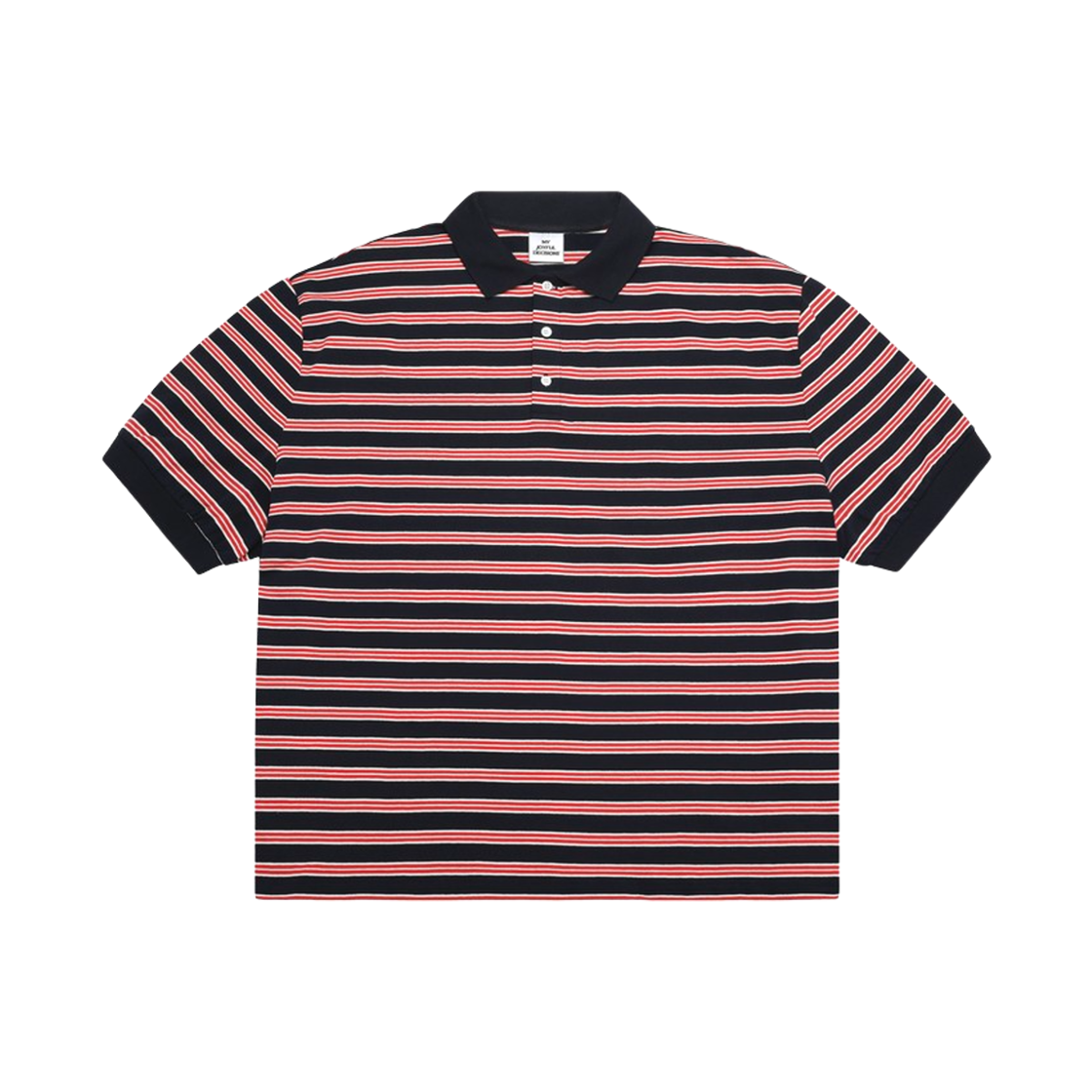 엠제이디 오버사이즈 스트라이프 폴로 다크 네이비(MJD Oversized Stripe Polo Dark Navy)