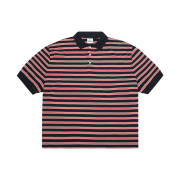 MJD Oversized Stripe Polo Dark Navy