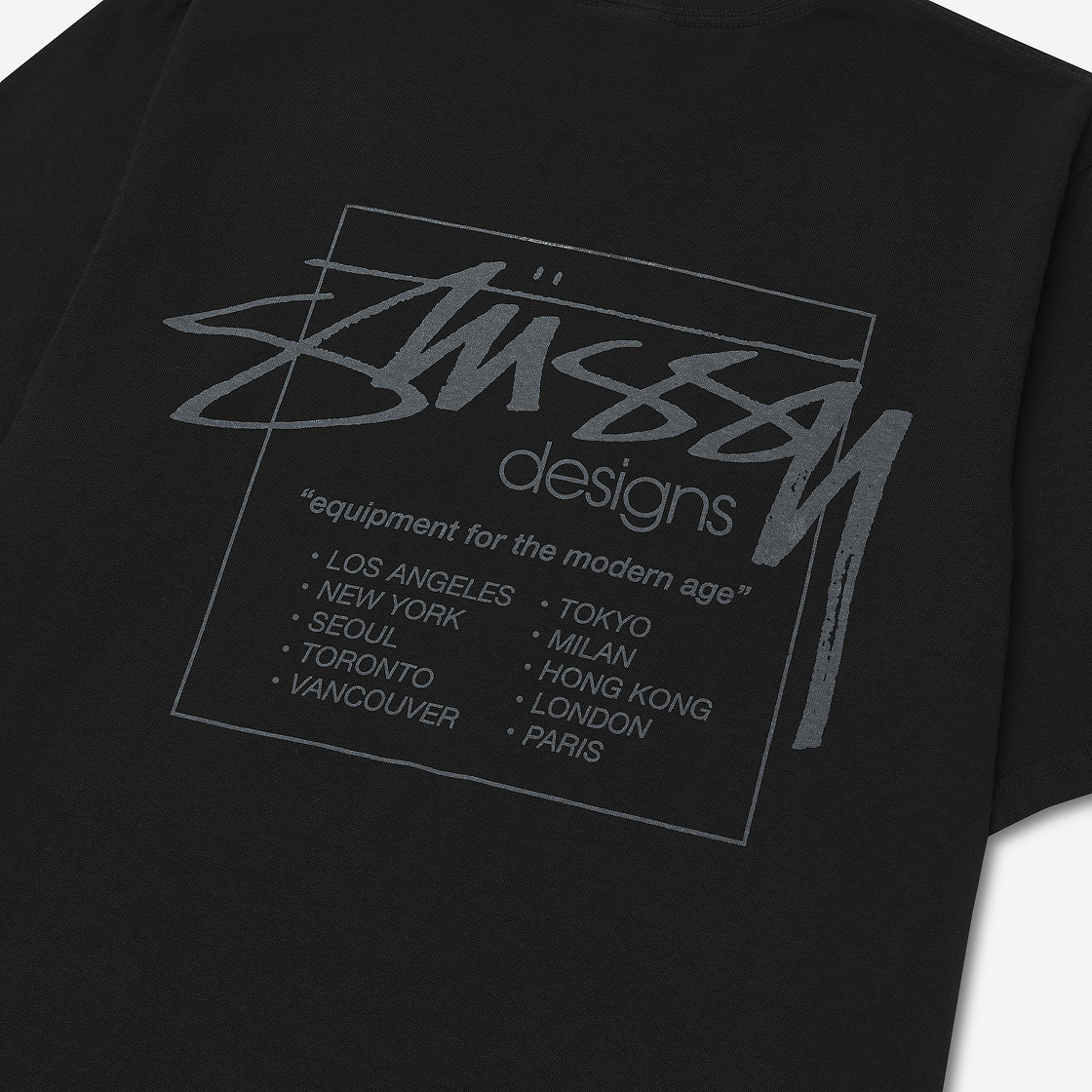 스투시 모던 에이지 피그먼트 다이드 티셔츠 블랙(Stussy Modern Age Pigment Dyed T-Shirt Black) - 3