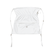 Don't Ask My Plan Glossy String Back Pack-White
