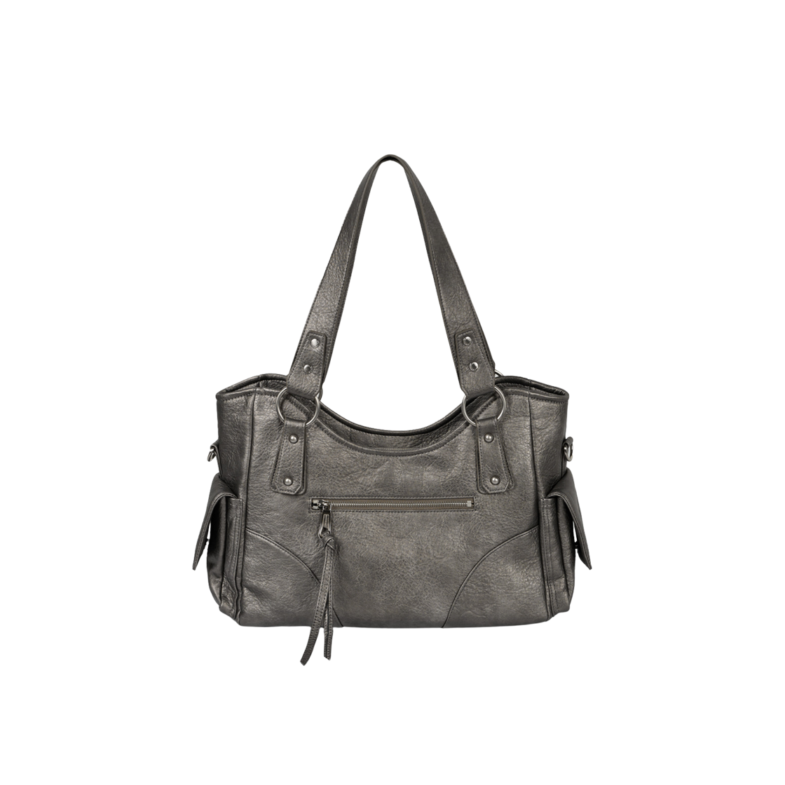 이우가마카라스 스터드 레더 숄더백 실버(Iugamakaras Studded Leather Shoulder Bag Silver) - 2