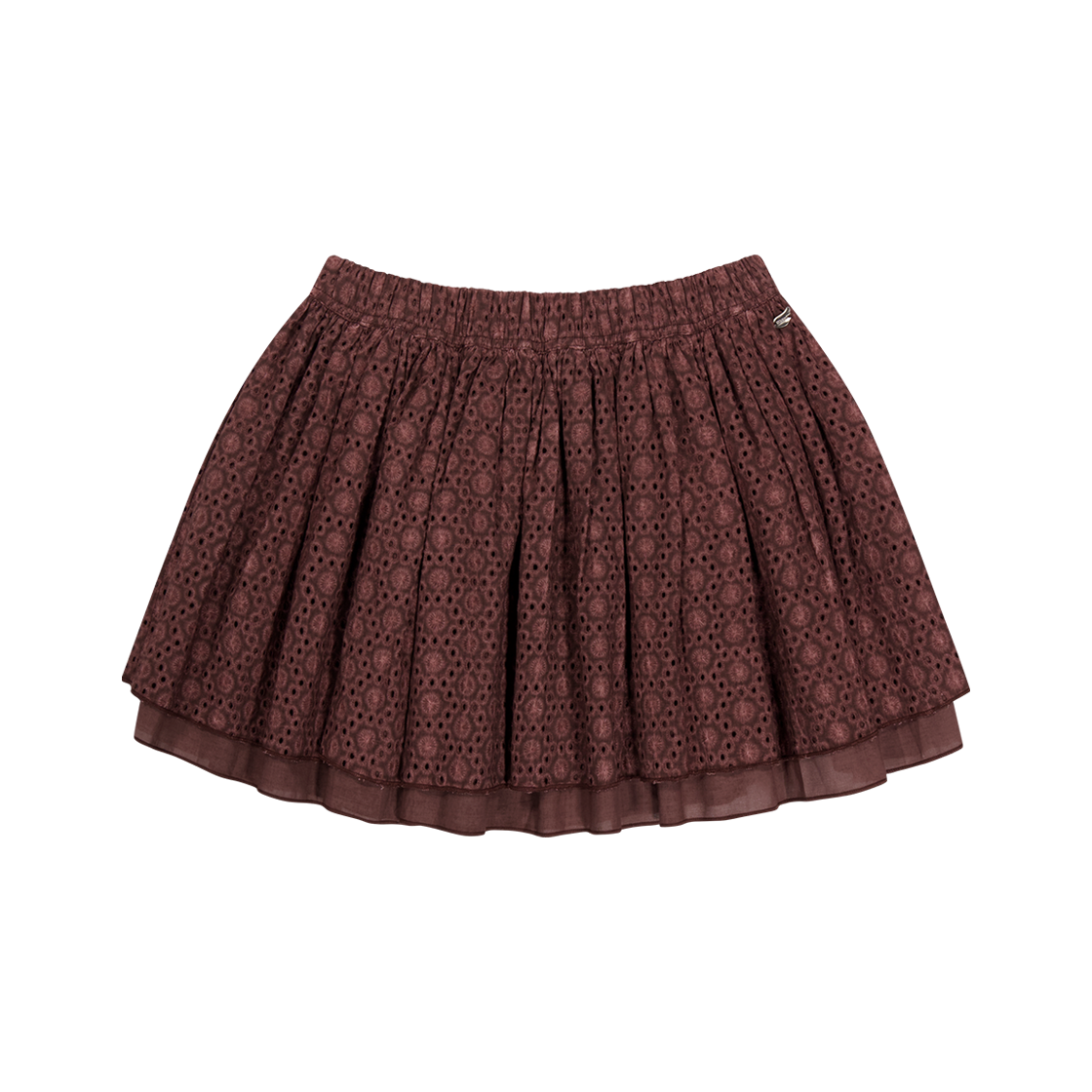 SU2502SR81 COYSEIO Flower Punching Skirt Burgundy - 대표 이미지 #1