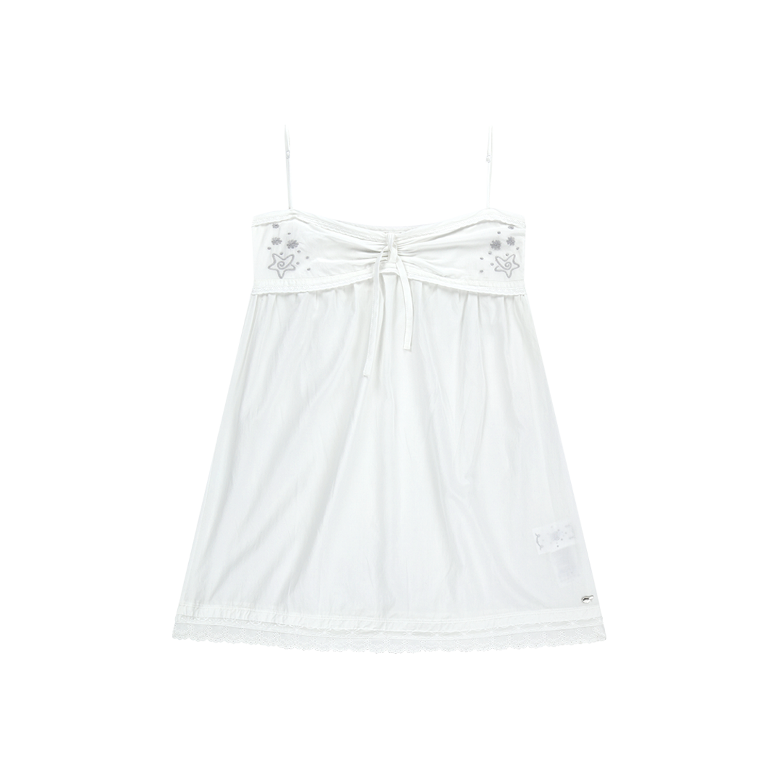 SU2502OP82 COYSEIO Solar Stitch Mini Dress White - 대표 이미지 #1