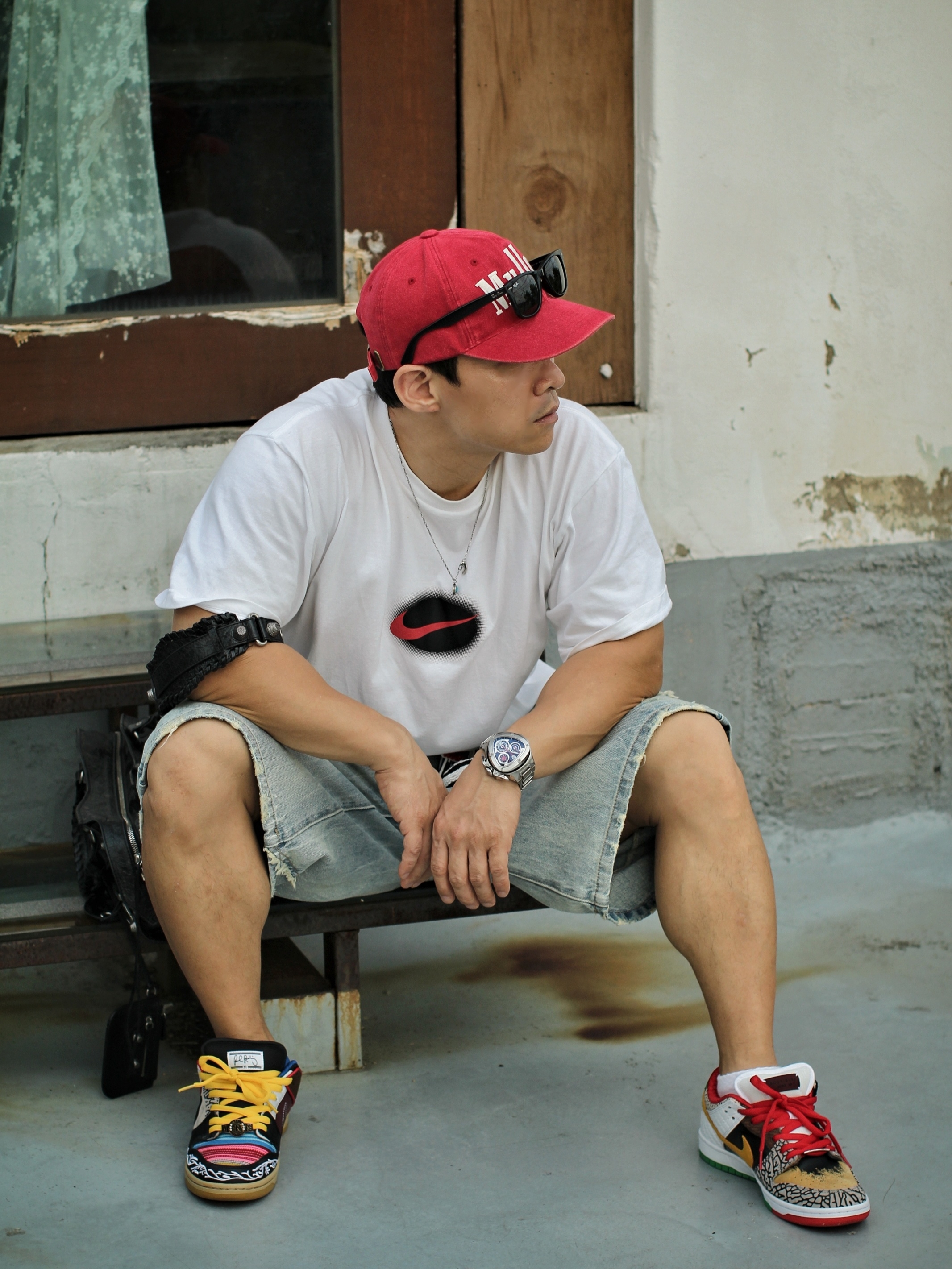 My Name is Peter 5-Panel Peter Cap Red, Nike SB Dunk Low What The Paul 착용 스타일 - 3