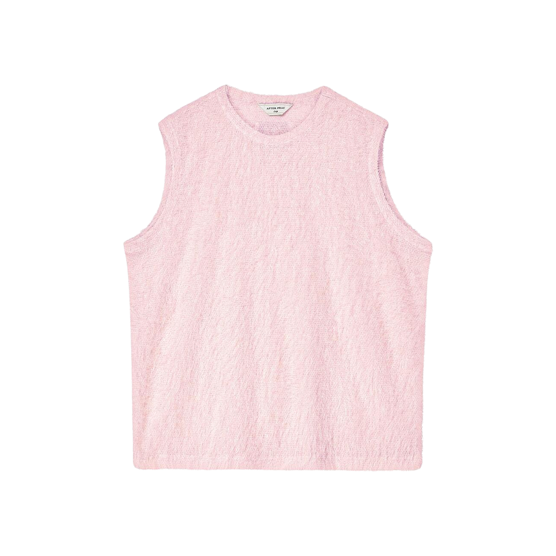 애프터 프레이 헤어리 슬리브리스 니팅 티셔츠 더스트 핑크(After Pray Hairy Sleeveless Kniting T-Shirt Dust Pink)