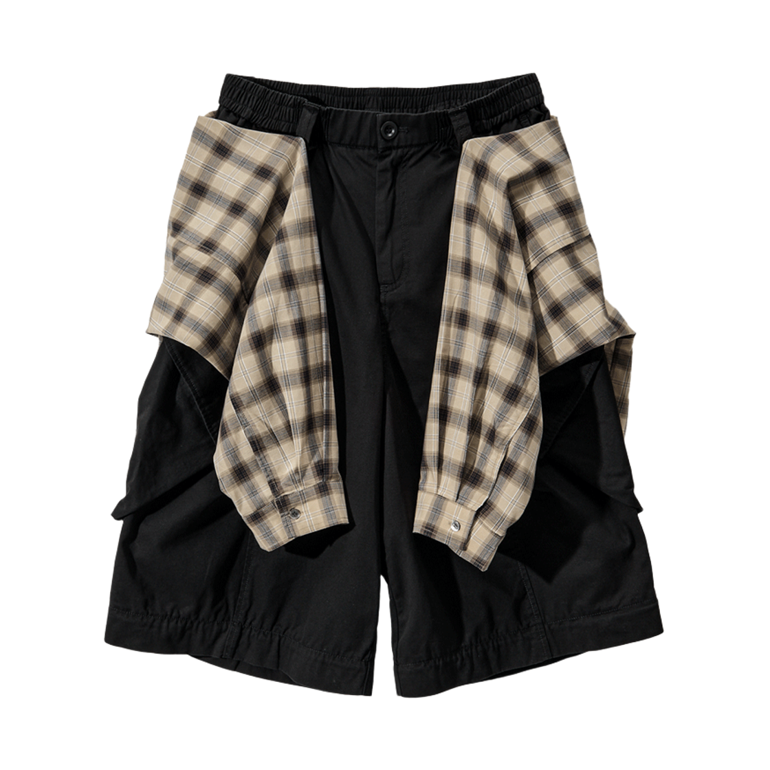 코드 랩 셔츠 3-컨버트 디테쳐블 팬츠 블랙(Cord Wrap Shirts 3-Convert Detachable Pants Black) - 5