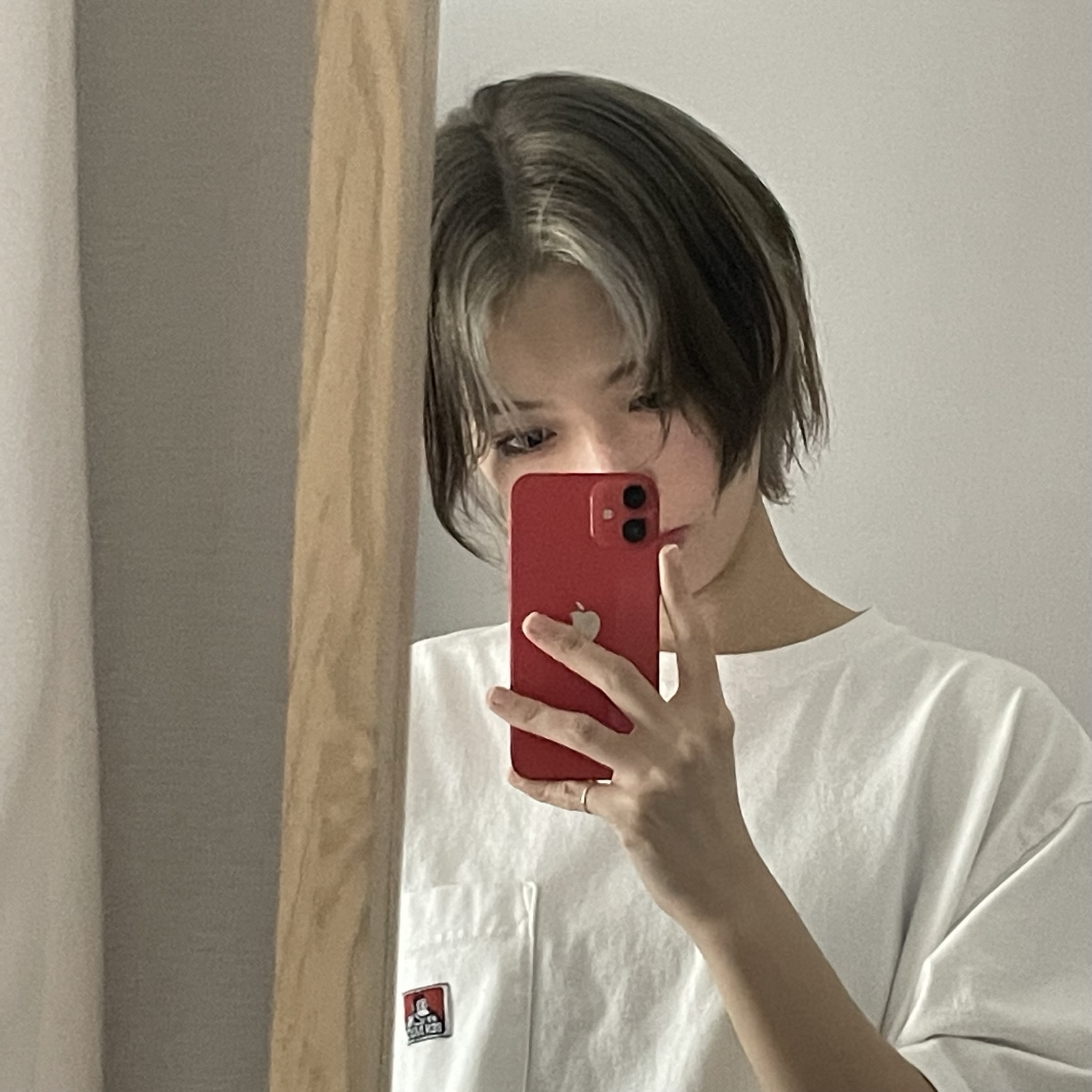Ben Davis Original Big Pocket T-Shirt White 착용 스타일 - 3
