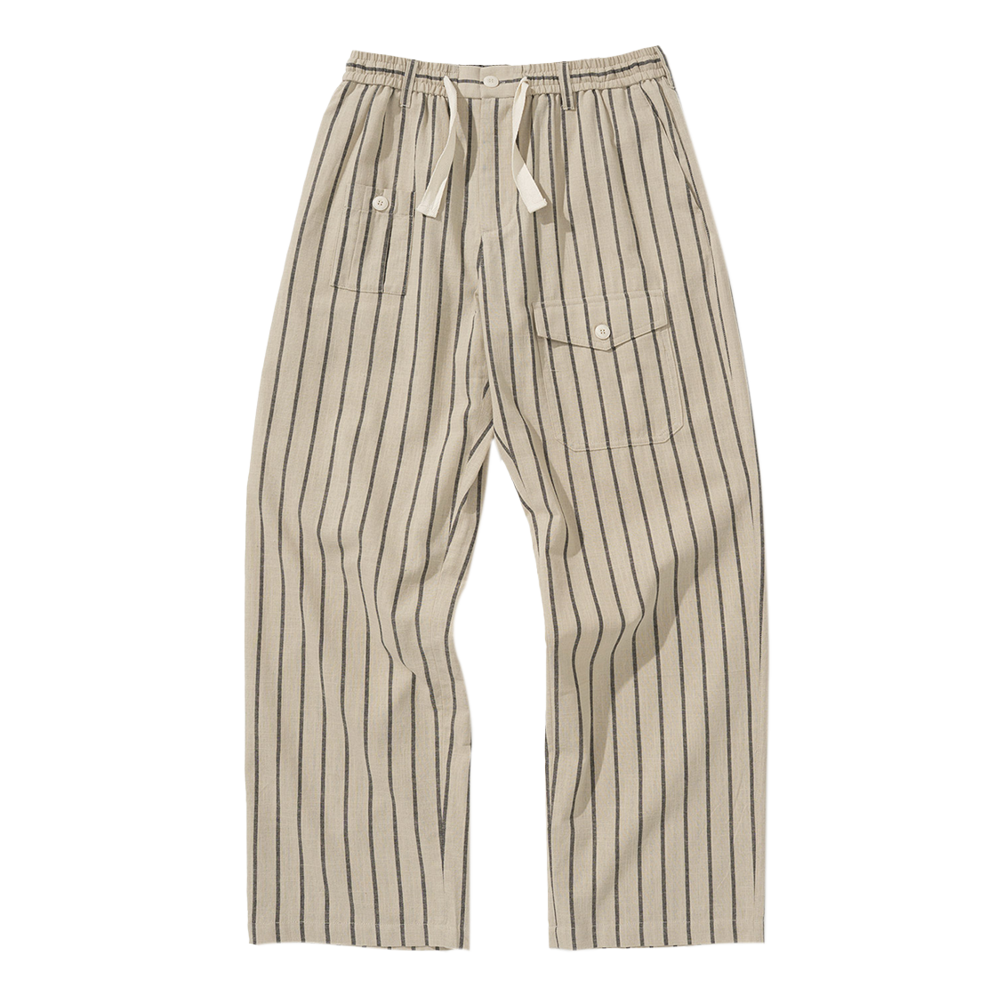 UB2534PT044MBE Uniform Bridge stripe resort pants beige