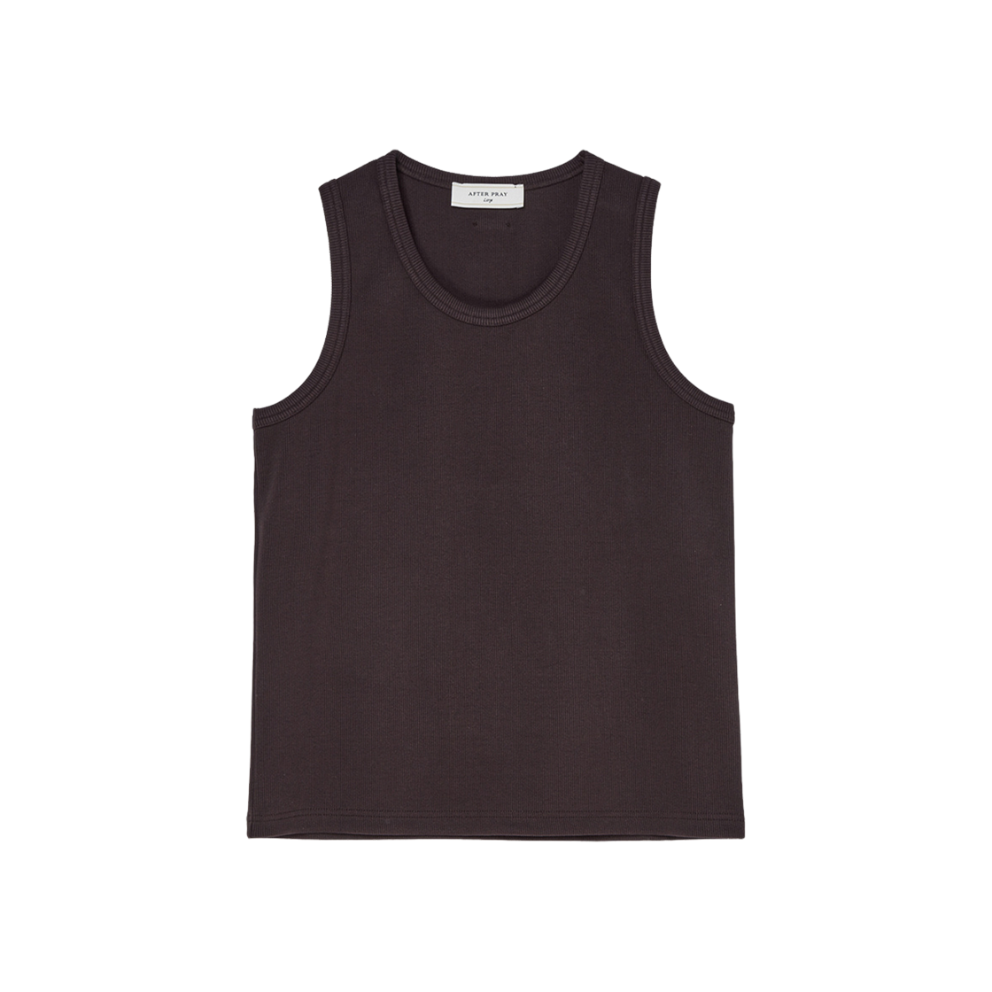 애프터 프레이 에센셜 슬리브 티셔츠 브라운(After Pray Essential Sleeveless T-Shirt Brown)
