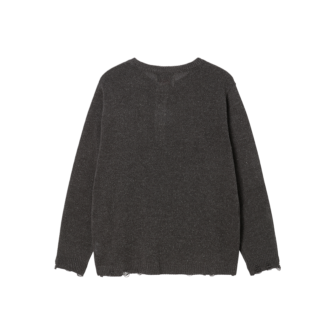 NV25SUKT02CG N ARCHIVE Linen Blended Vintage Garment Henry Neck Knit Charcoal Gray - #2