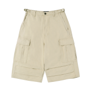 NOD Stone Washed Cargo Shorts Beige