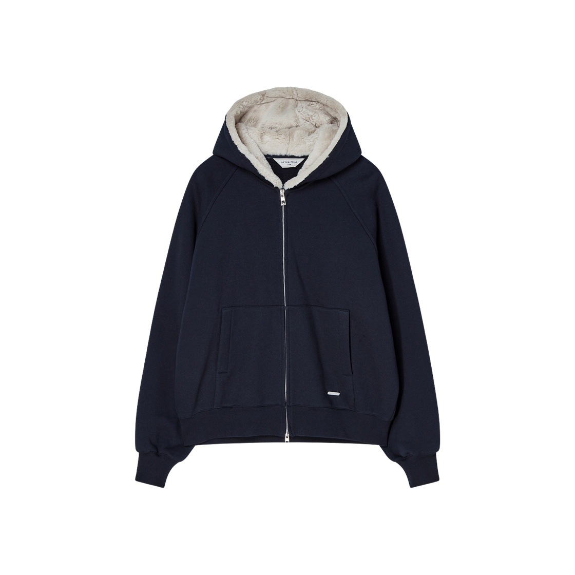 애프터 프레이 헤어리 스웻 집업 후드 네이비(After Pray Hairy Sweat Zip-Up Hoodie Navy)