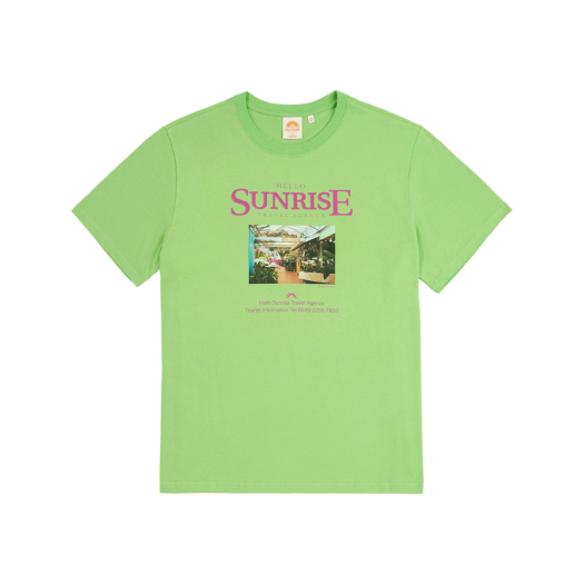 【HELLO SUNRISE】 Hello Sunrise Gradient Typo Tee /追跡付 헬로선라이즈 그레이디언트 타이포 티_라이트 옐로우 | Hello