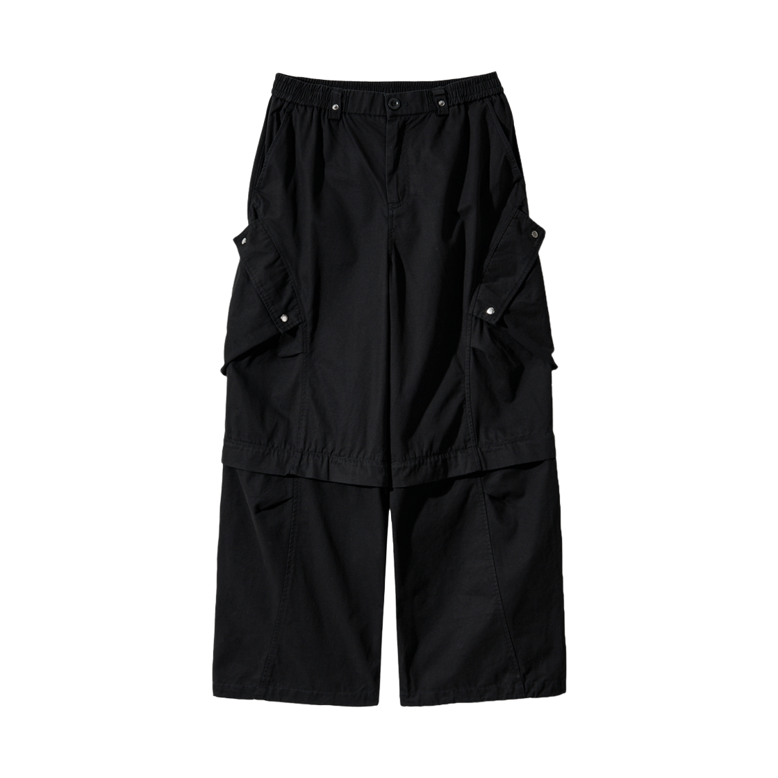 코드 랩 셔츠 3-컨버트 디테쳐블 팬츠 블랙(Cord Wrap Shirts 3-Convert Detachable Pants Black) - 3