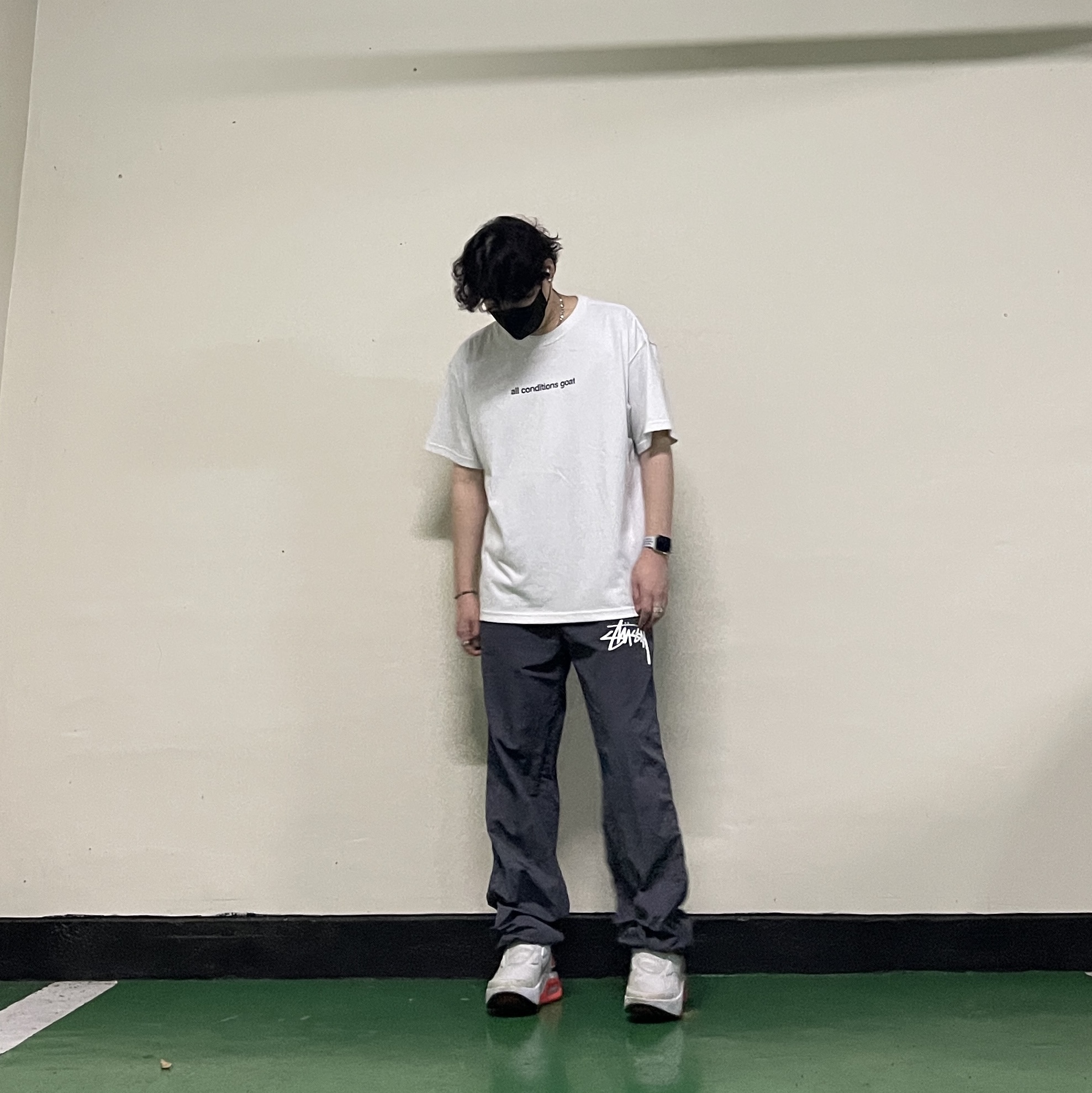 Nike ACG Dri-Fit T-Shirt Summit White - Asia, Nike x Stussy Beach Pants Off Noir 착용 스타일 - 4