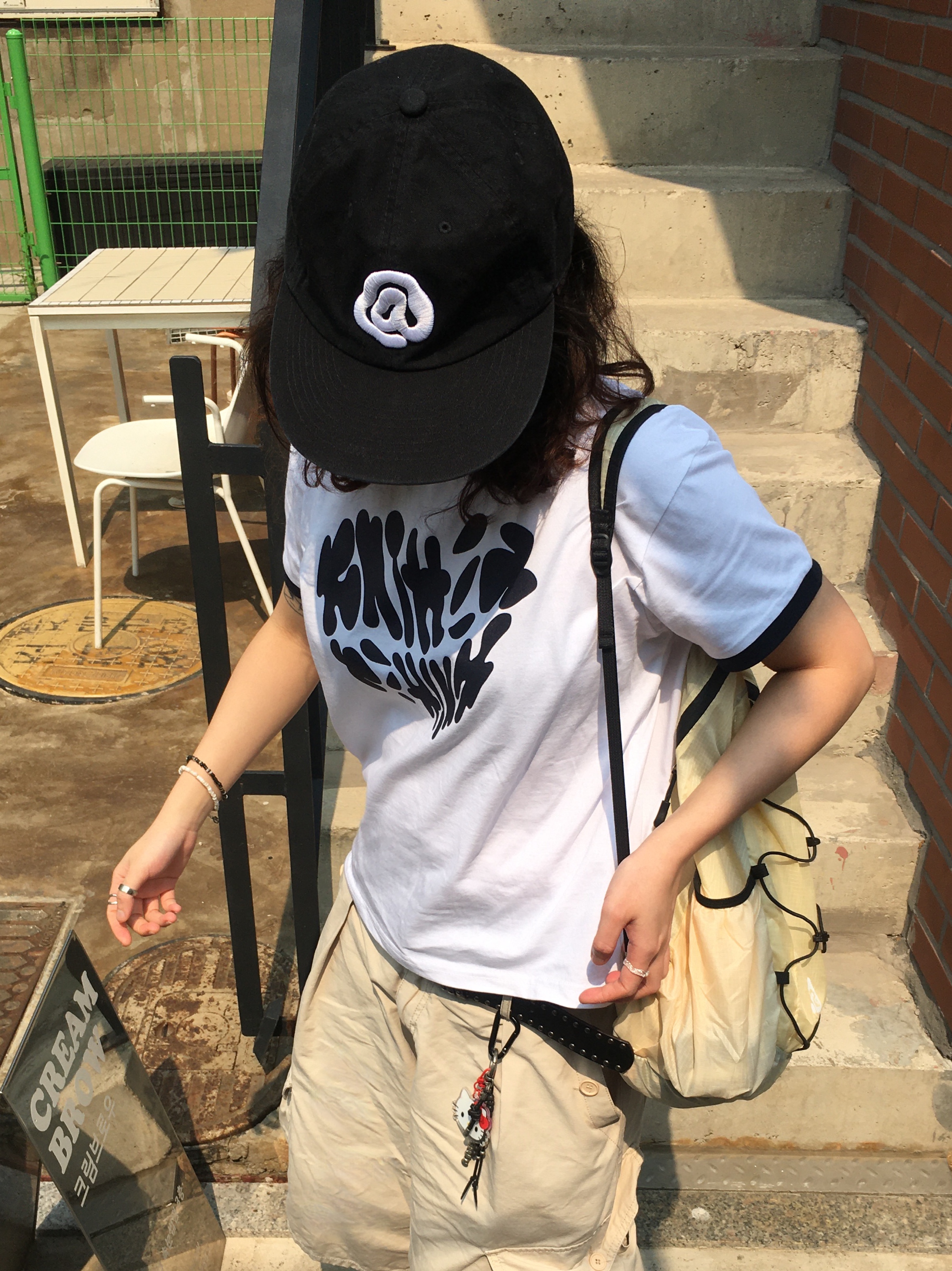 ANNOT A Symbol Logo Washing Cap Black, (W) Asics x Matin Kim Gel-Sonoma 15-50 Black Pure Silver 착용 스타일 - 4